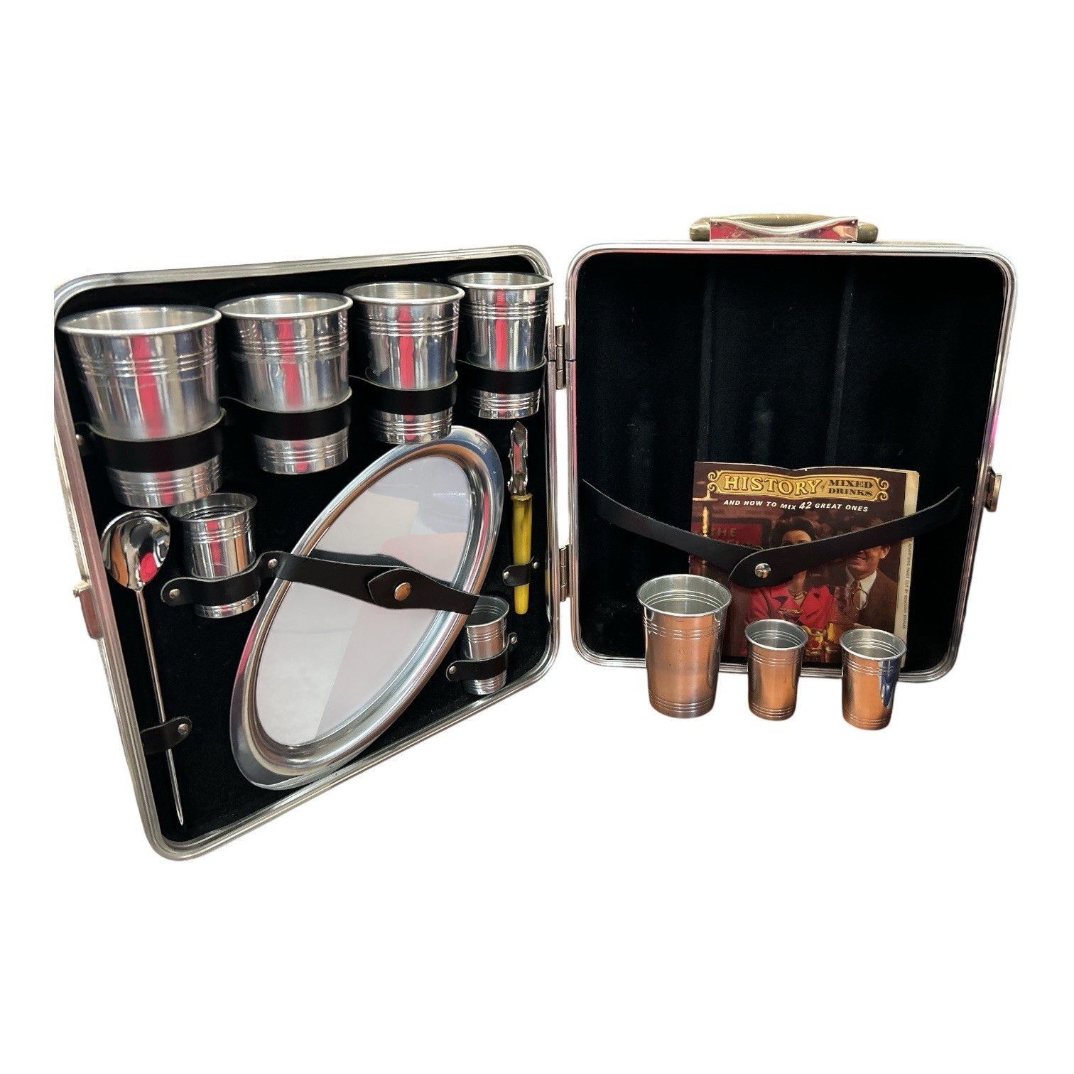 MCM Vintage Executain 101 Travel Bar Hard Case Holds 3 Bottles All Pieces