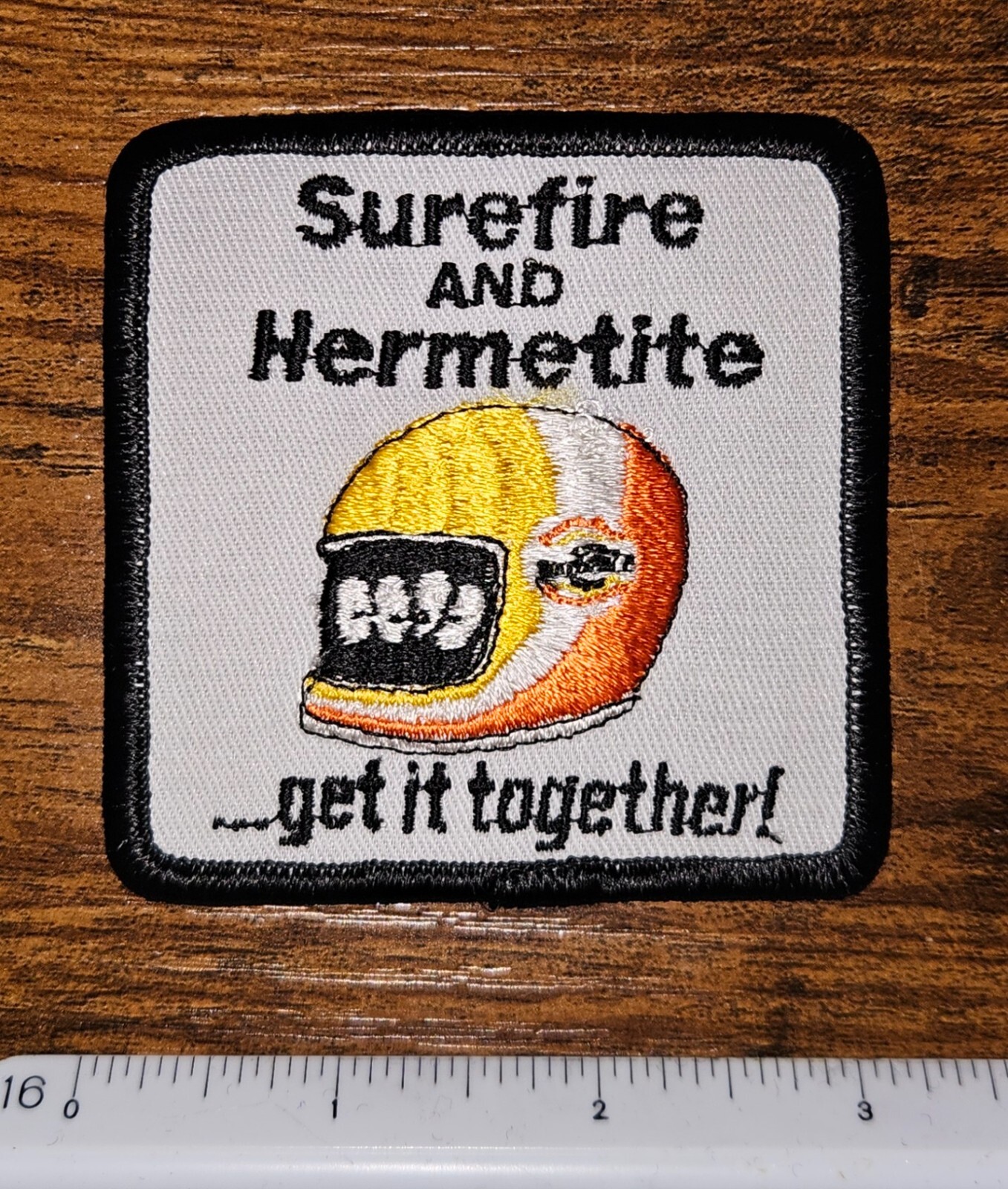 Surefire & Hermetite Vintage Auto Rave Helmet Company Logo Patch