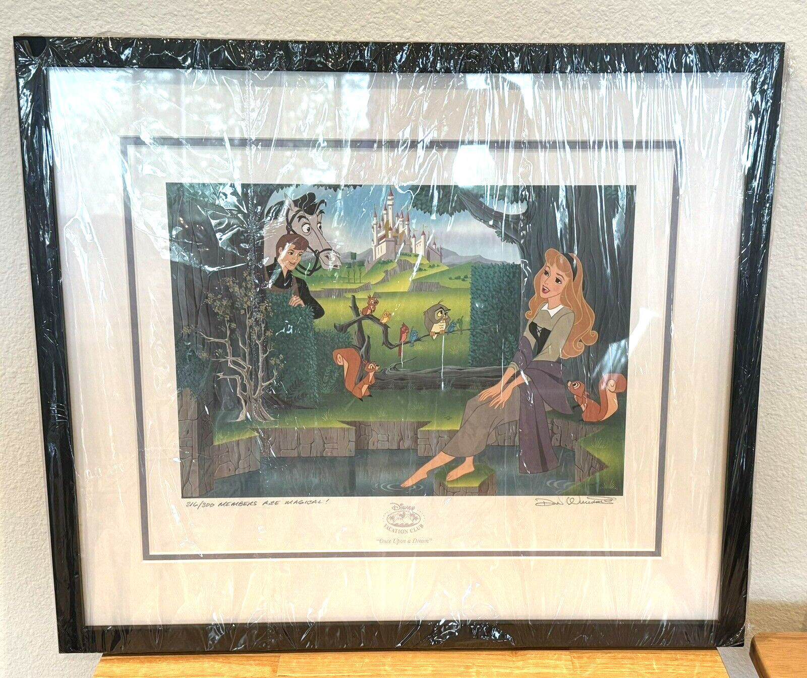 DISNEY LE 300 DON WILLIAMS SLEEPING BEAUTY ONCE UPON A DREAM SIGNED LITHO ART