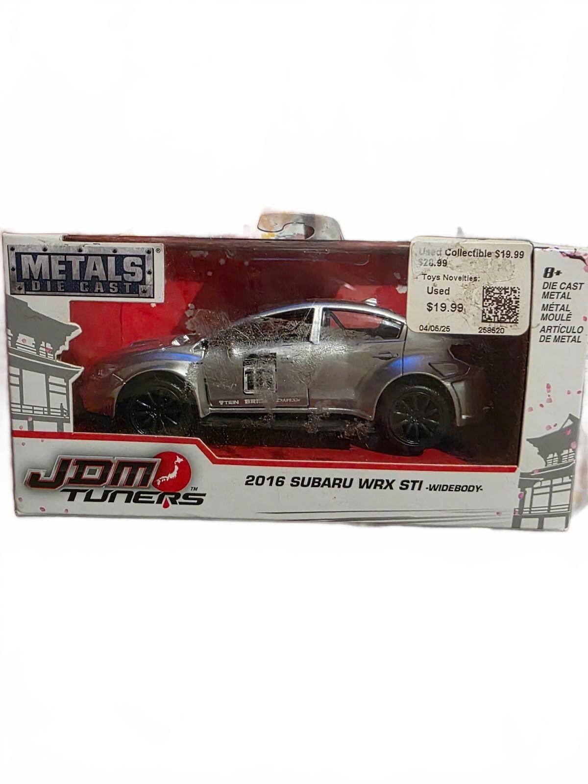 JDM Tuners Metals Die Cast 2016 Subaru WRX STI Widebody Model Car