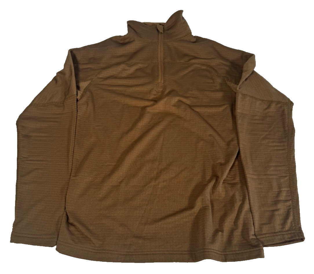 Massif PCU Level 2 Grid Fleece Pullover Top Shirt Coyote Brown Medium Regular