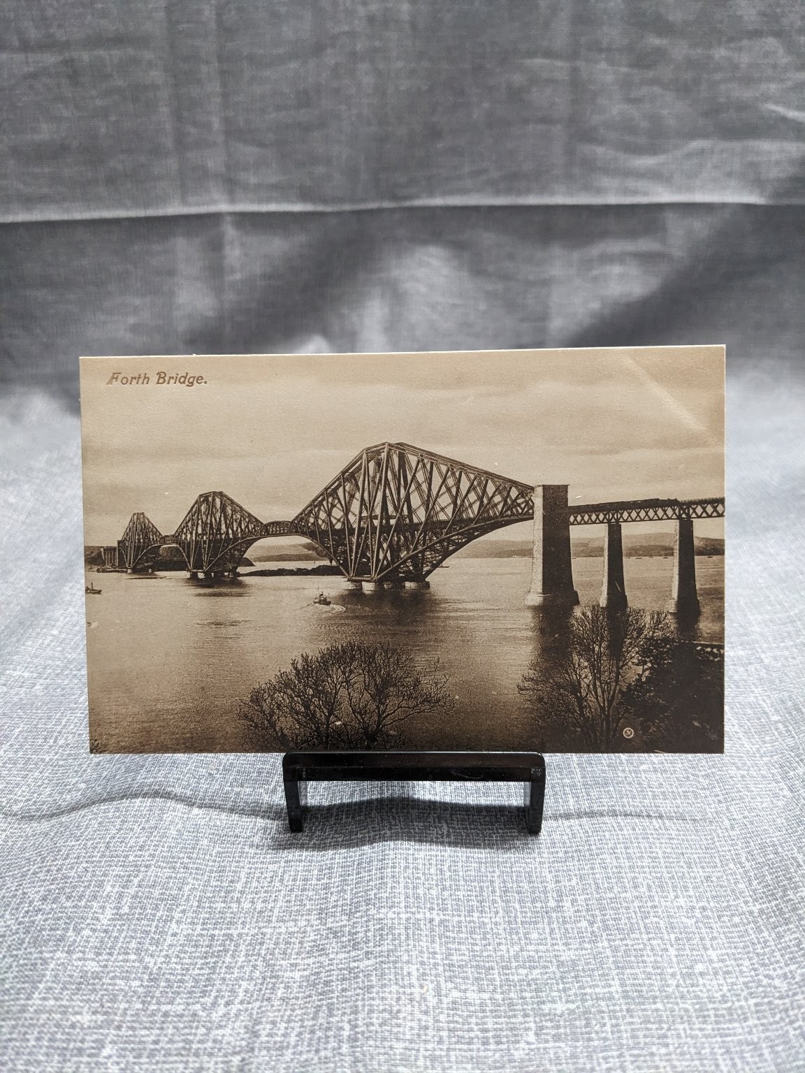 Vintage Forth Bridge Sepia Postcard by Valentine\'s Series UK