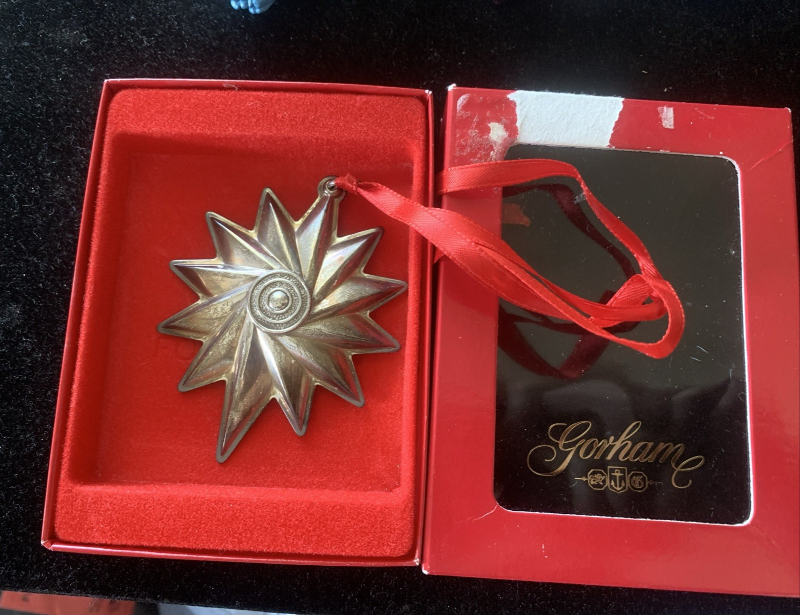 VNTG 1999 Lunt Silversmiths Sterling Silver Star Happy Holidays Ornament 22.6 G