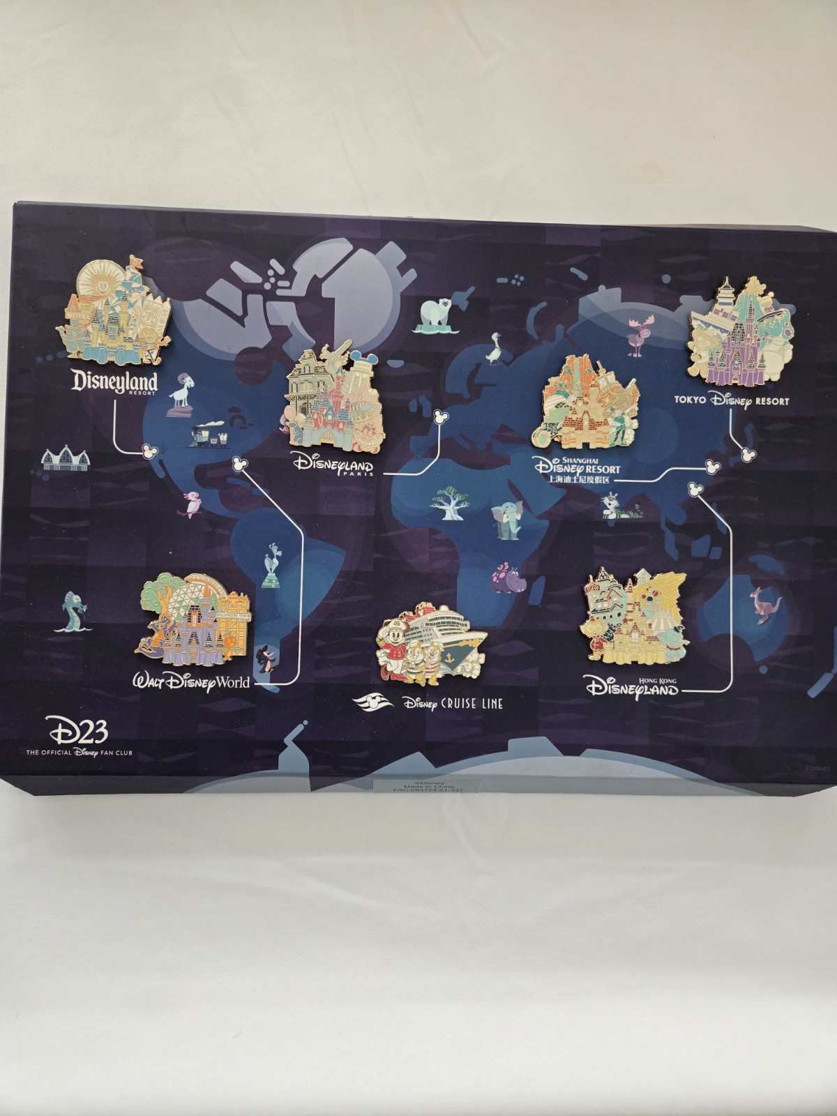 Disney D23 Exclusive Around the World Pin Collector set