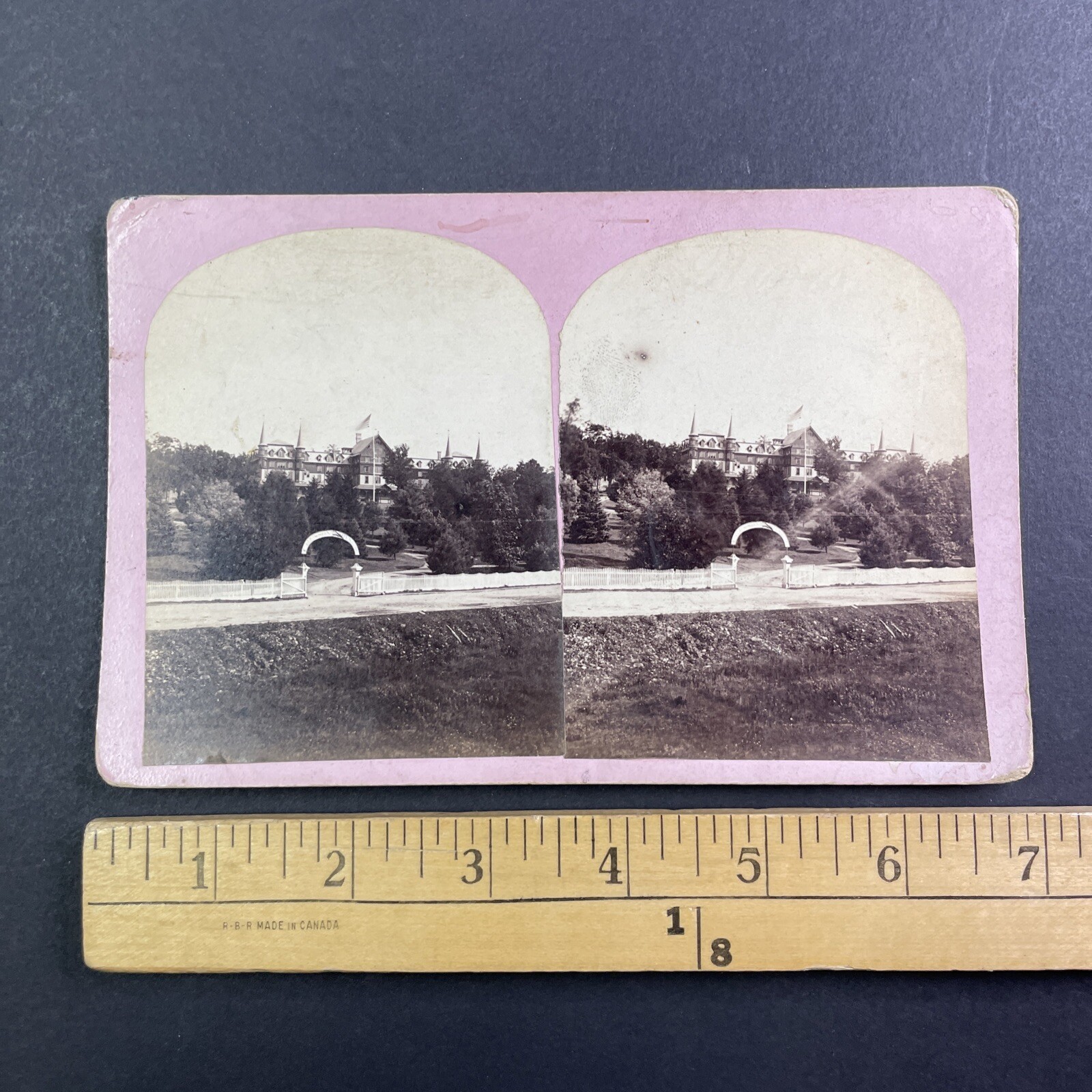 Cresson Mountain House Stereoview Pennsylvania Railroad PA 1860s Flat Mount