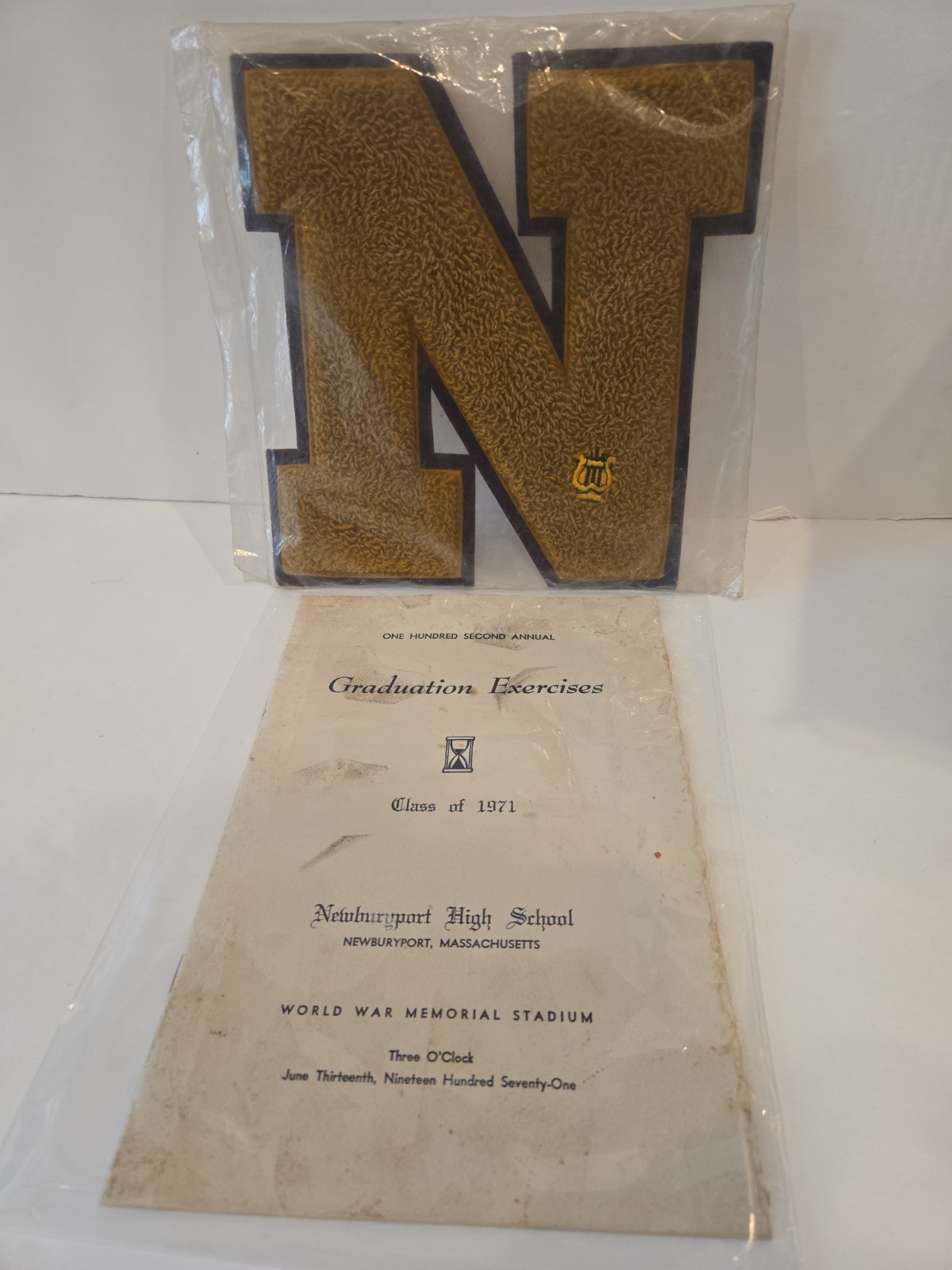 Vintage Newburyport MA Class Of 1971 Lettermen Patch