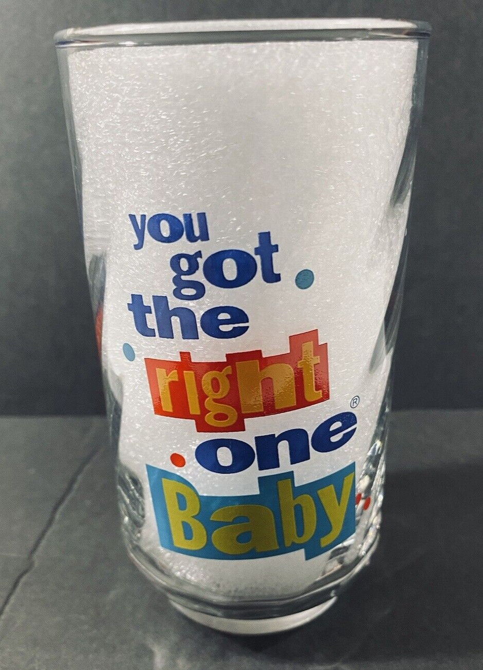 Vintage 1990 Diet Pepsi Glass Cup “You Got The Right One Baby Uh Huh Ray Charles