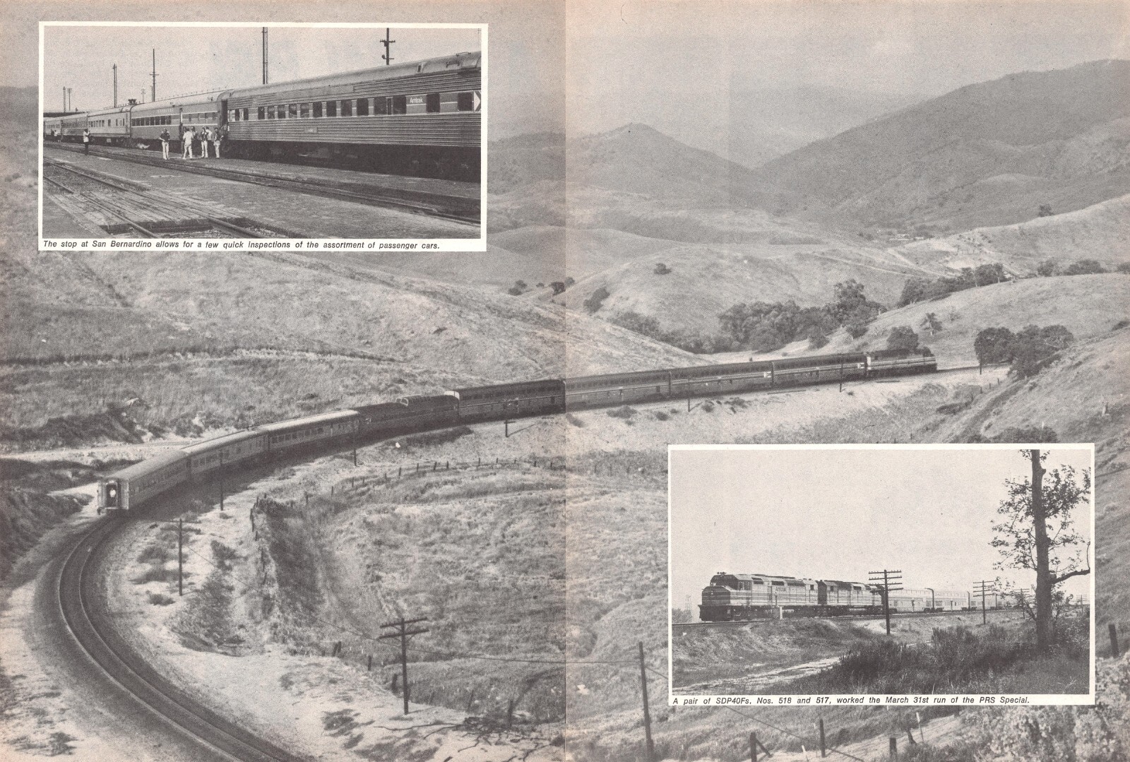 Amtrak SDP40F Santa Ana Pass & Tehachapi Mtn Plus 3 Bonus Images Vtg Mag Excerpt