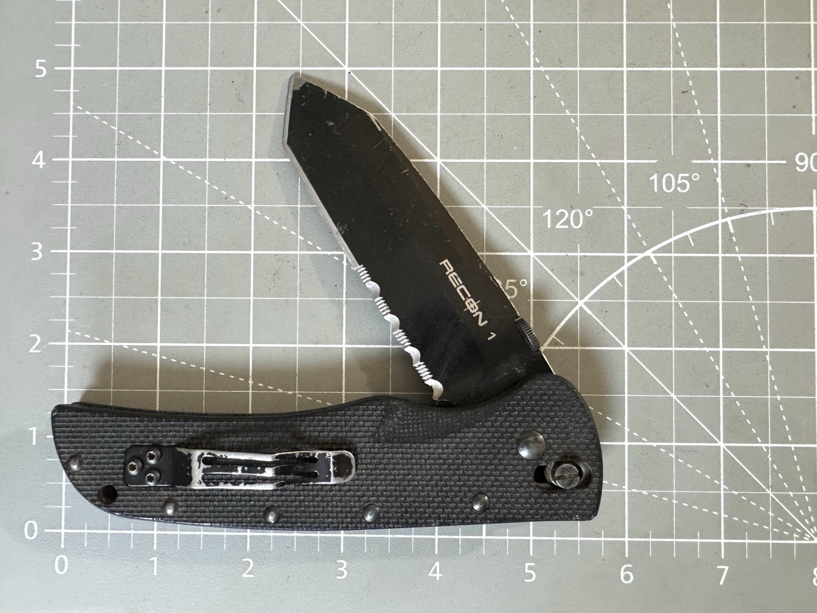 Legacy COLD STEEL Recon 1 Tanto All Black G-10 Handle AUS8A Blade Folding Knife