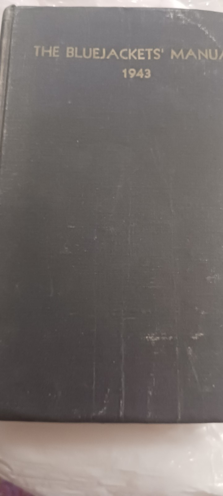 Vintage 1943 The Bluejackets Manual Naval Seaman Training Leather Book Military