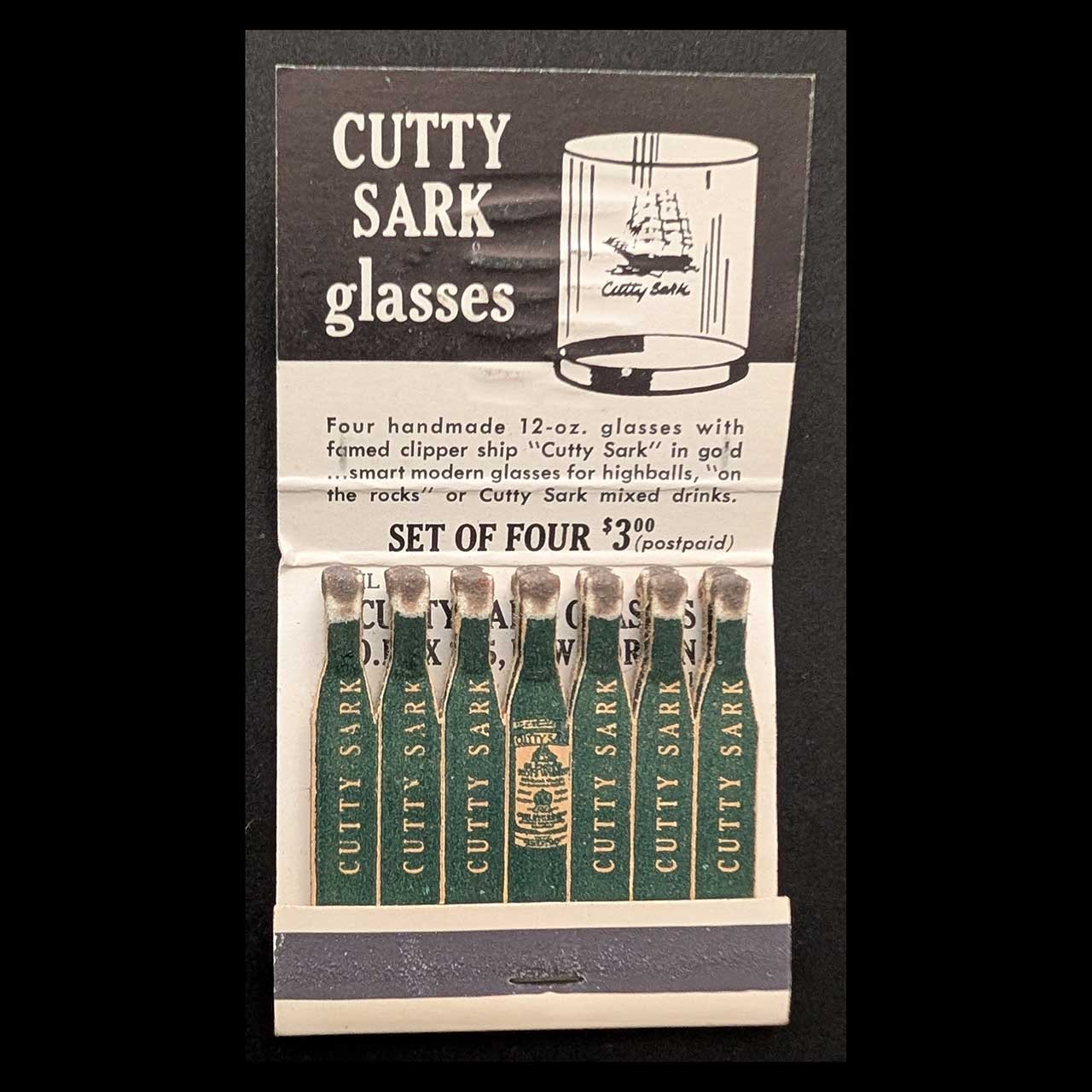 Full Book Feature Matchbook Cutty Sark Scotch