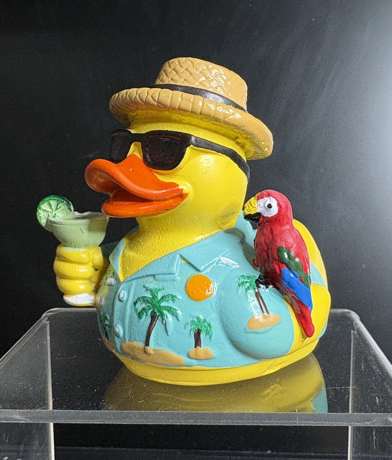 3” Margaritaville Rubber Duck Style Resin Collectible High Quality Decor Parrot