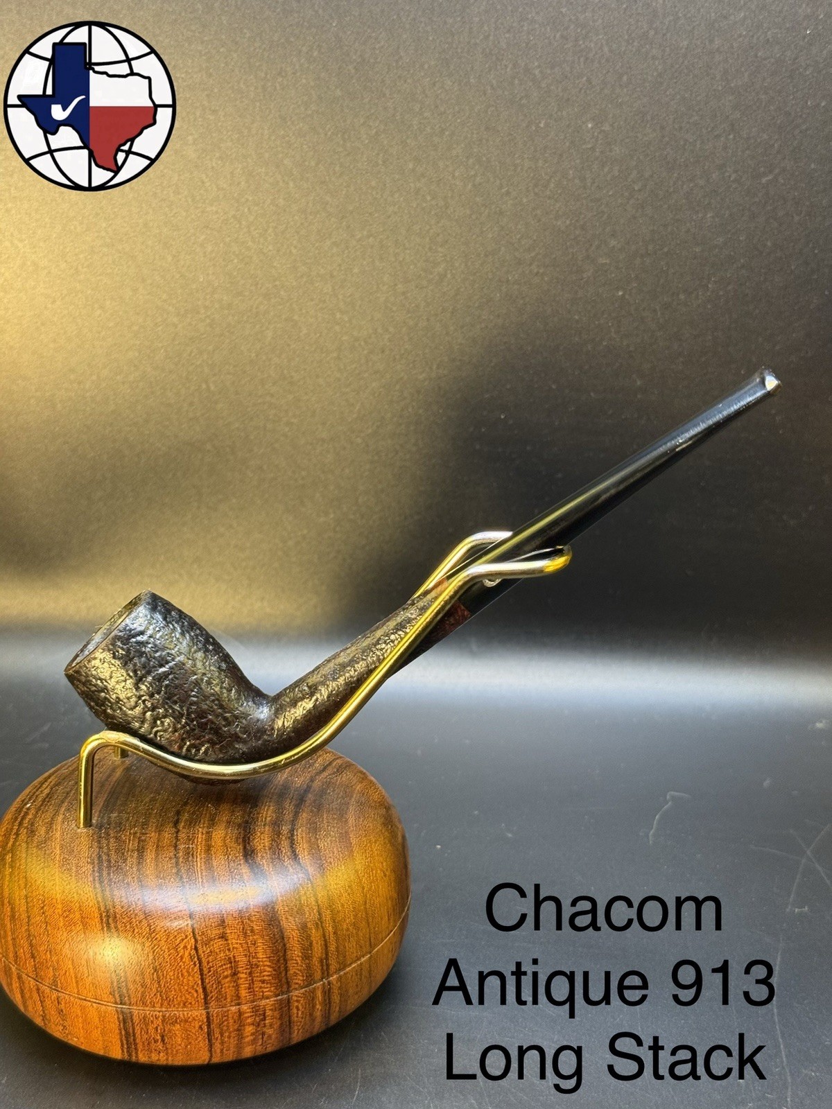 Vintage Chacom Antique 913 Long Stack Tobacco Pipe