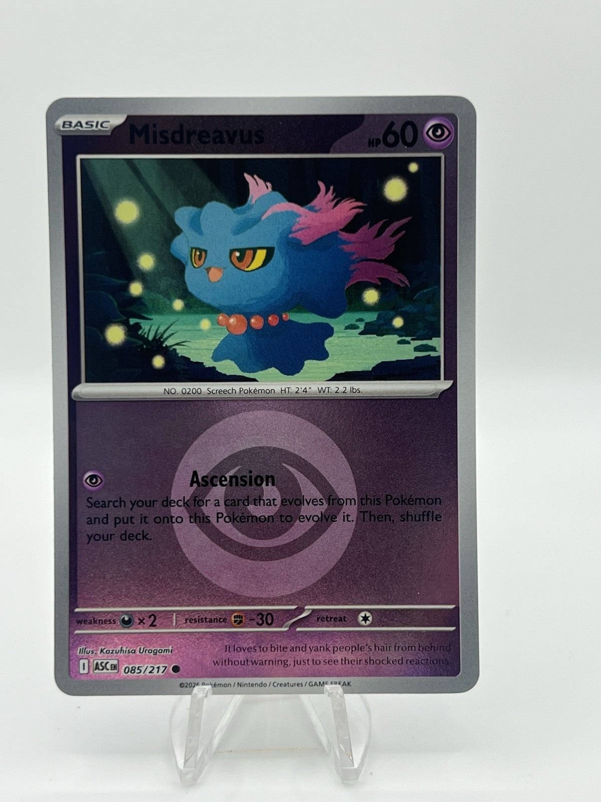 Misdreavus 85/217 Reverse Holo Energy Ascended Heroes  Pokemon NM