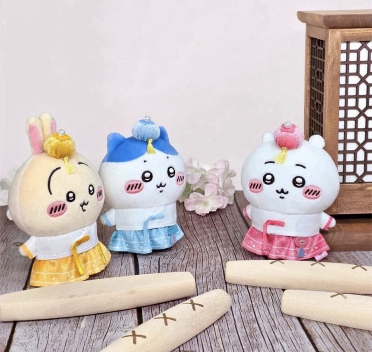 Chiikawa Korea Limited Hanbok Edition Plush Keychain - Set of 3 - Ships From USA