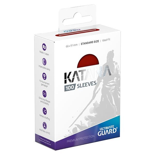 Ultimate Guard Katana Sleeves - Standard Size Red - 100 ct