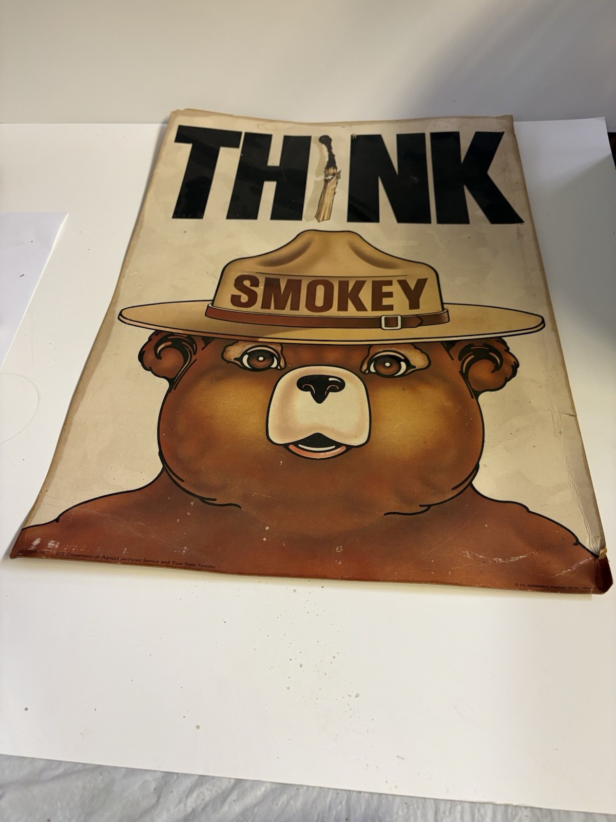 Vintage 1974 Smokey Bear “Think” Poster
