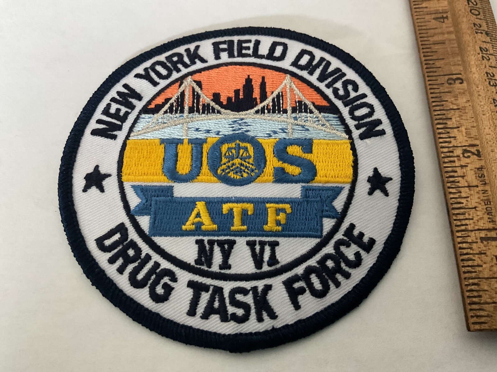 New York Field Division Drug Task Force ATF collectors patch full size New