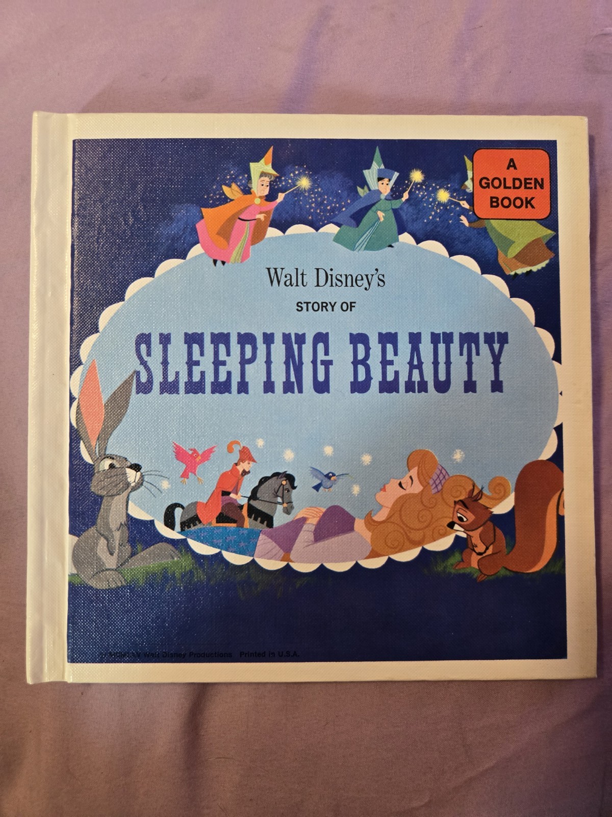 Vintage 1976 Walt Disney Sleeping Beauty Golden Press Goldencraft Hardcover Book