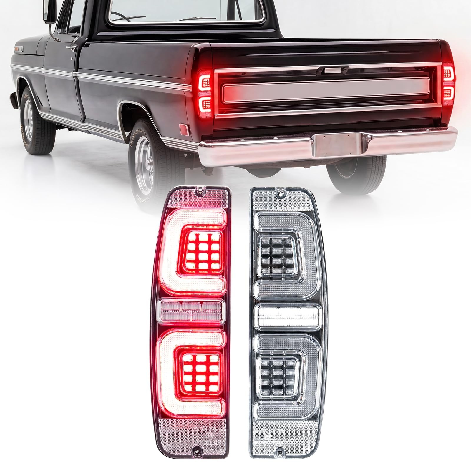 LED Tail Lights for 1967-1972 F100 F250 F350 Bronco LED Tail Lights for 1967-1972 F100 F250 F350 Bronco