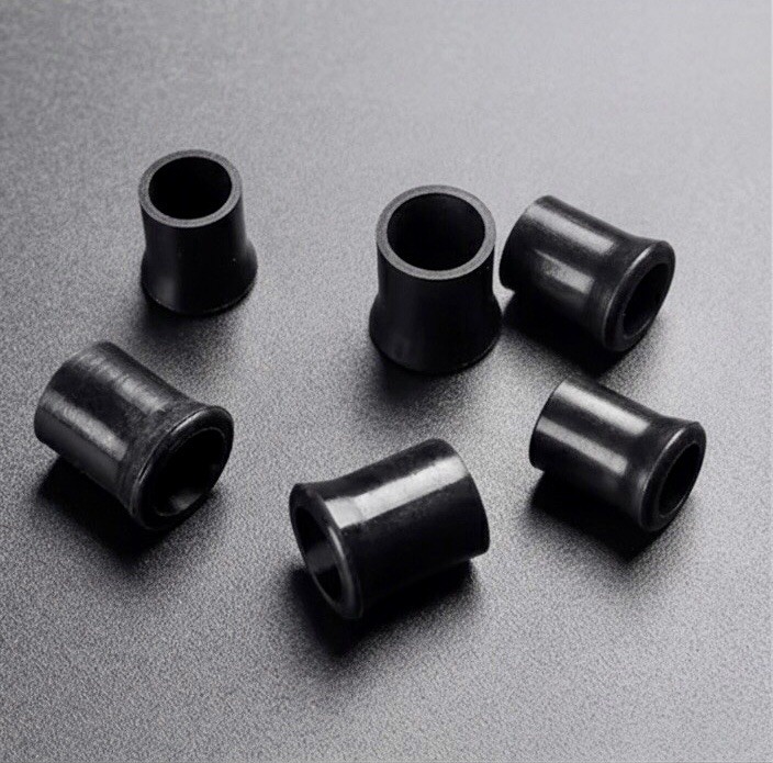 30pcs Black Small Pipe Bits For Tobacco Pipe Stems 10mm Food Grade Silicone.