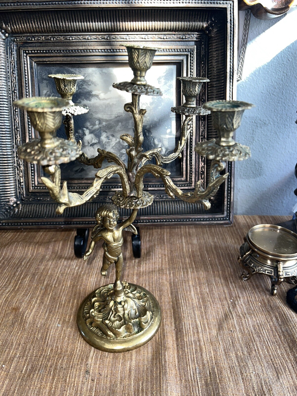 Antique French Rococo 19th Century Ormolu Louis XV Style Candelabra