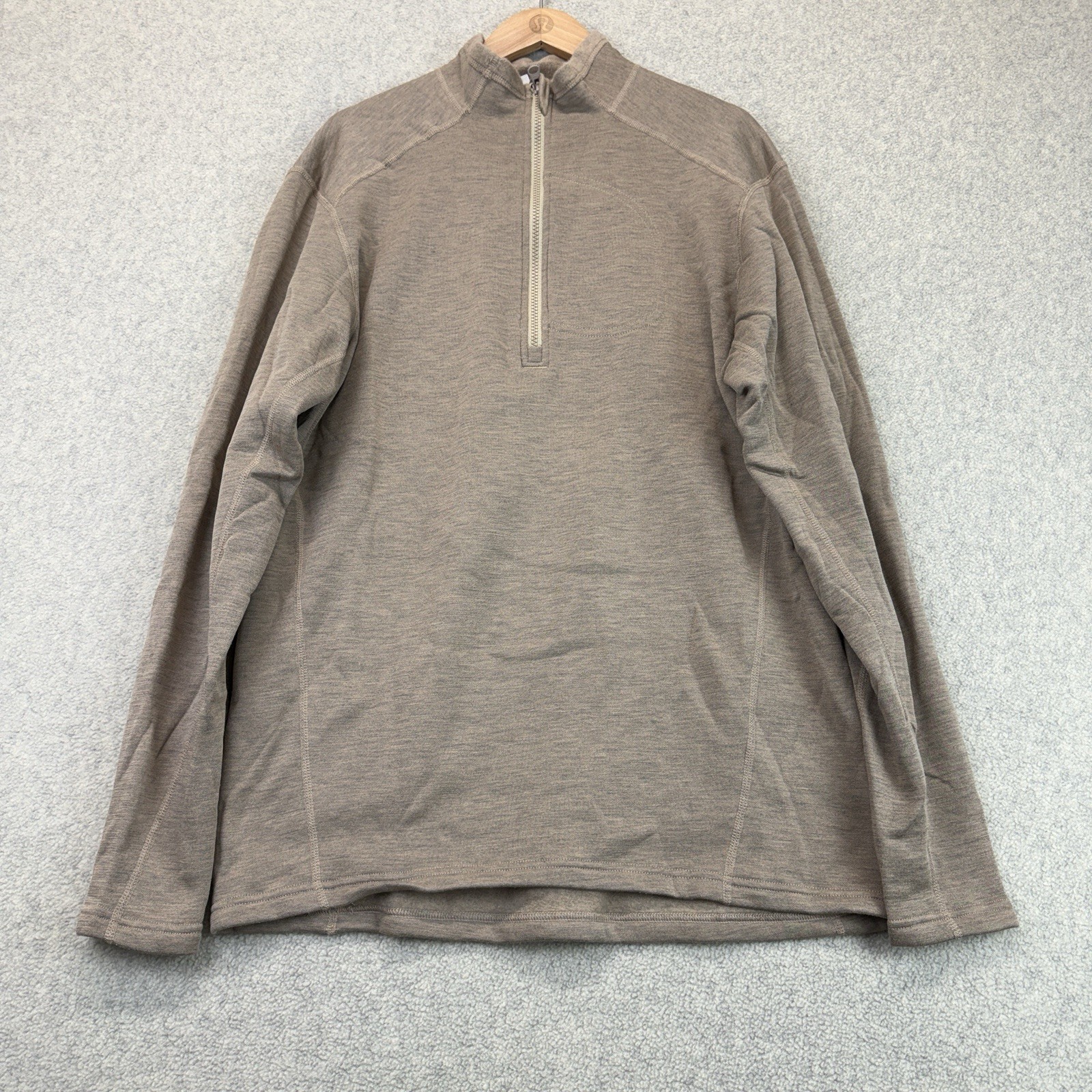 Massif Flamestretch Men’s L Tan FR 1/4-Zip Pullover Nomex Made in USA