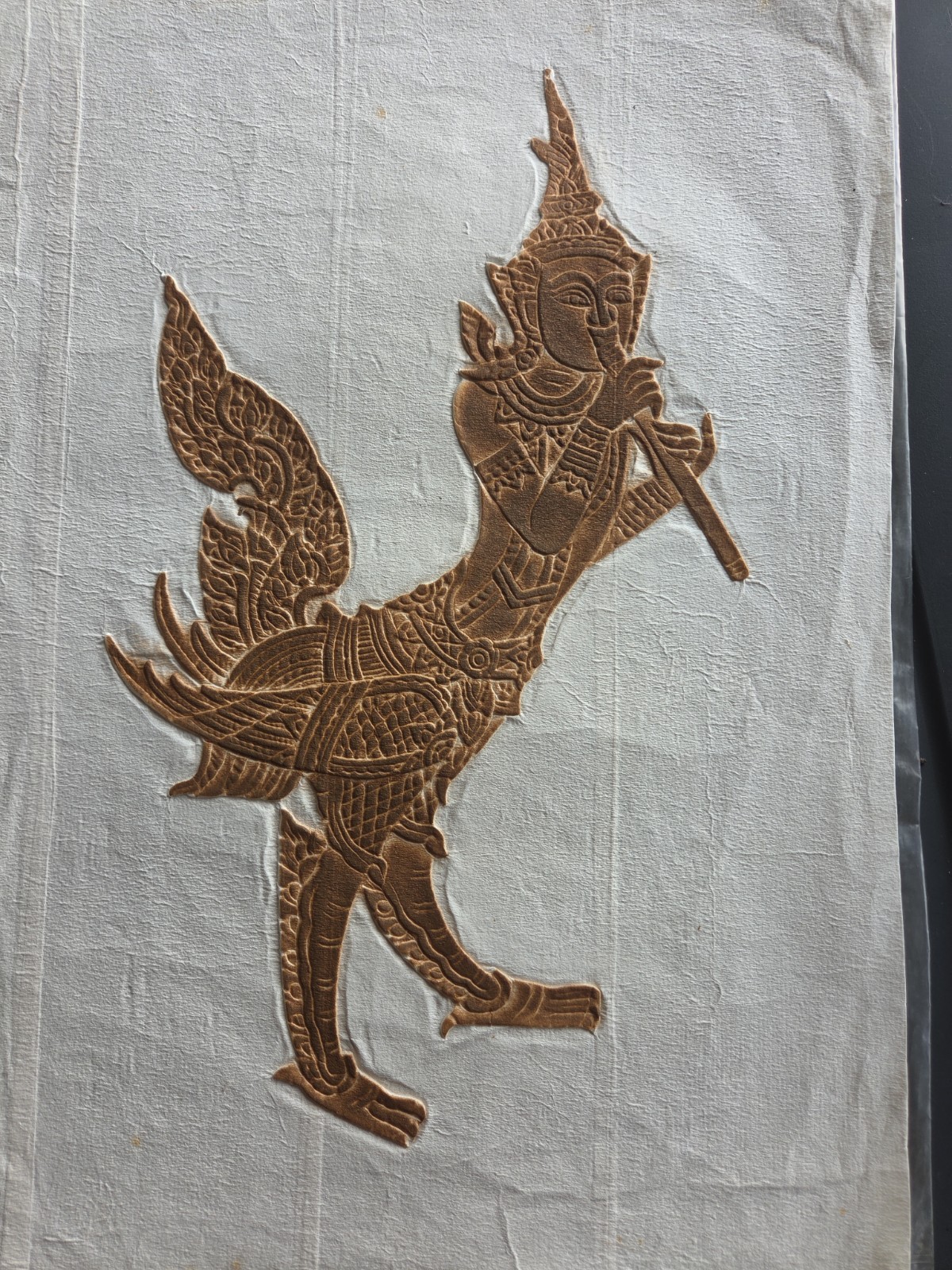 Authentic  Rice Temple Rubbing dated between  1960 and 1970. Authentic- Perfect 