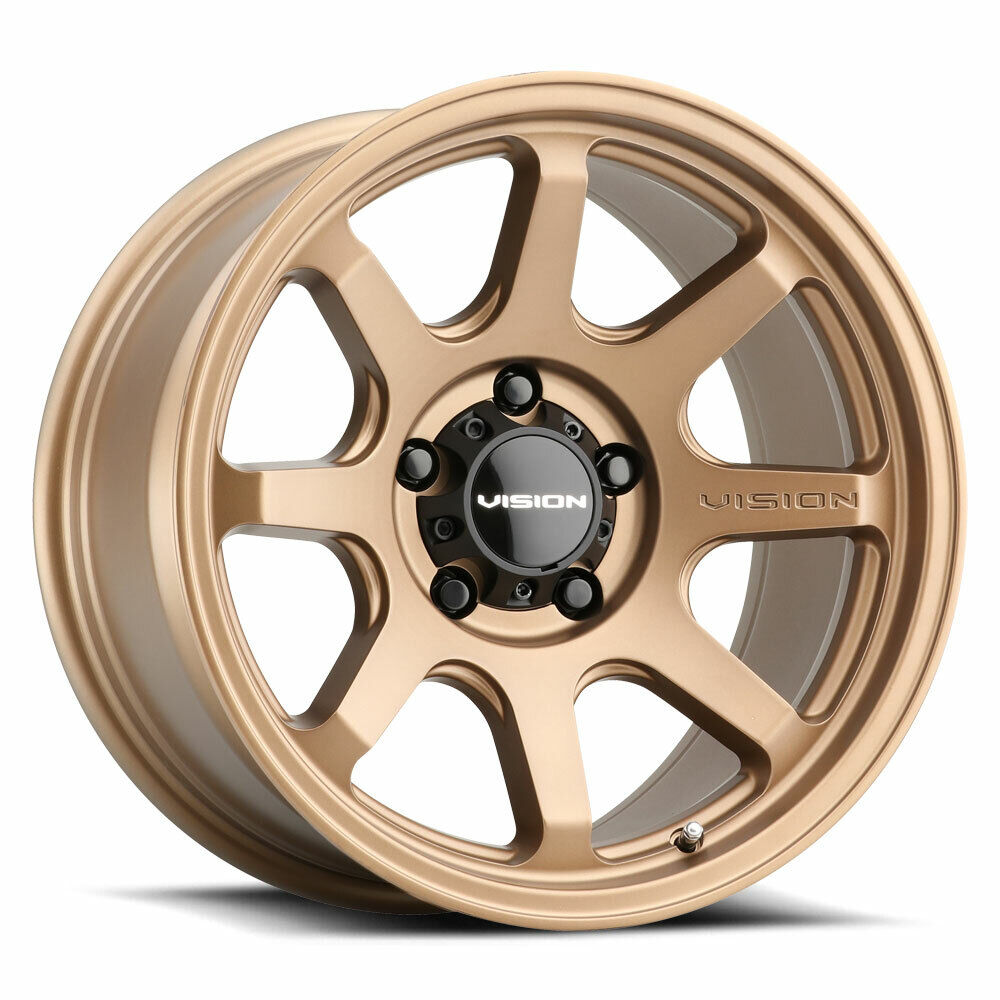 17 inch 17x9 Vision Offroad FLOW Bronze wheels rims 6x5.5 6x139.7 -12