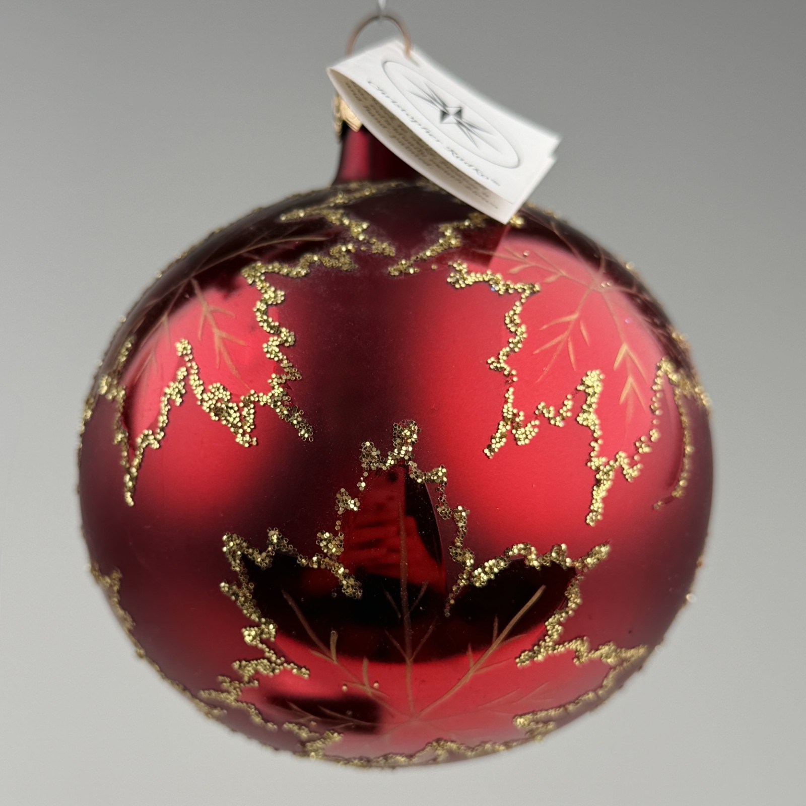 Christopher Radko Ruby Crimson Red Scarlett Christmas Ornament 4