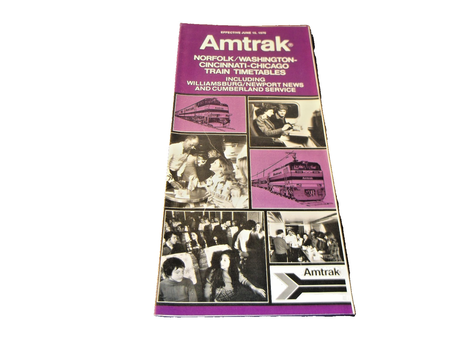 JUNE 1976 AMTRAK TIDEWATER MIDWEST SERVICE PUBLIC TIMETABLE