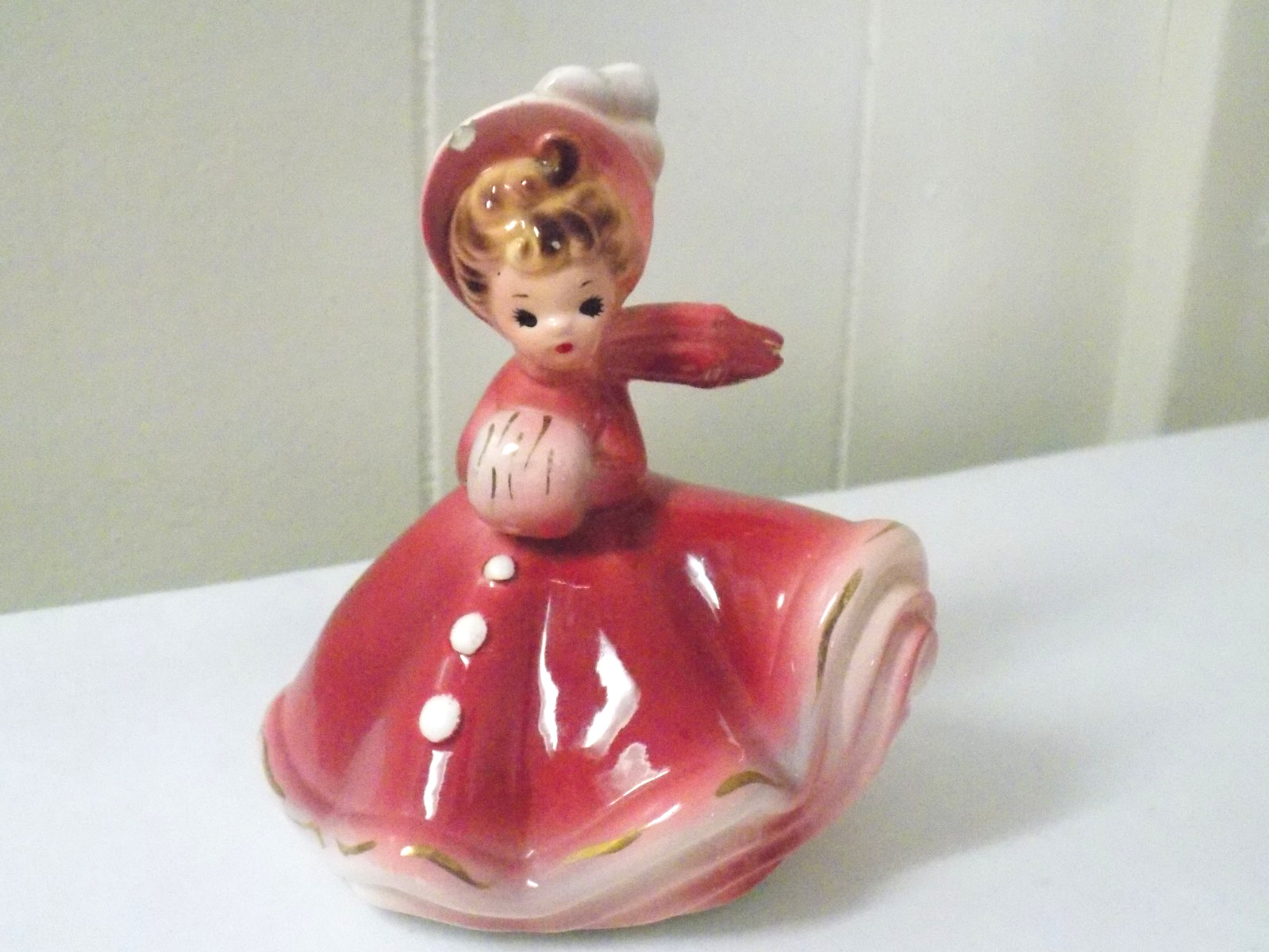 Vintage Josef Original January Doll of The Month 4 Inch Ceramic Figurine