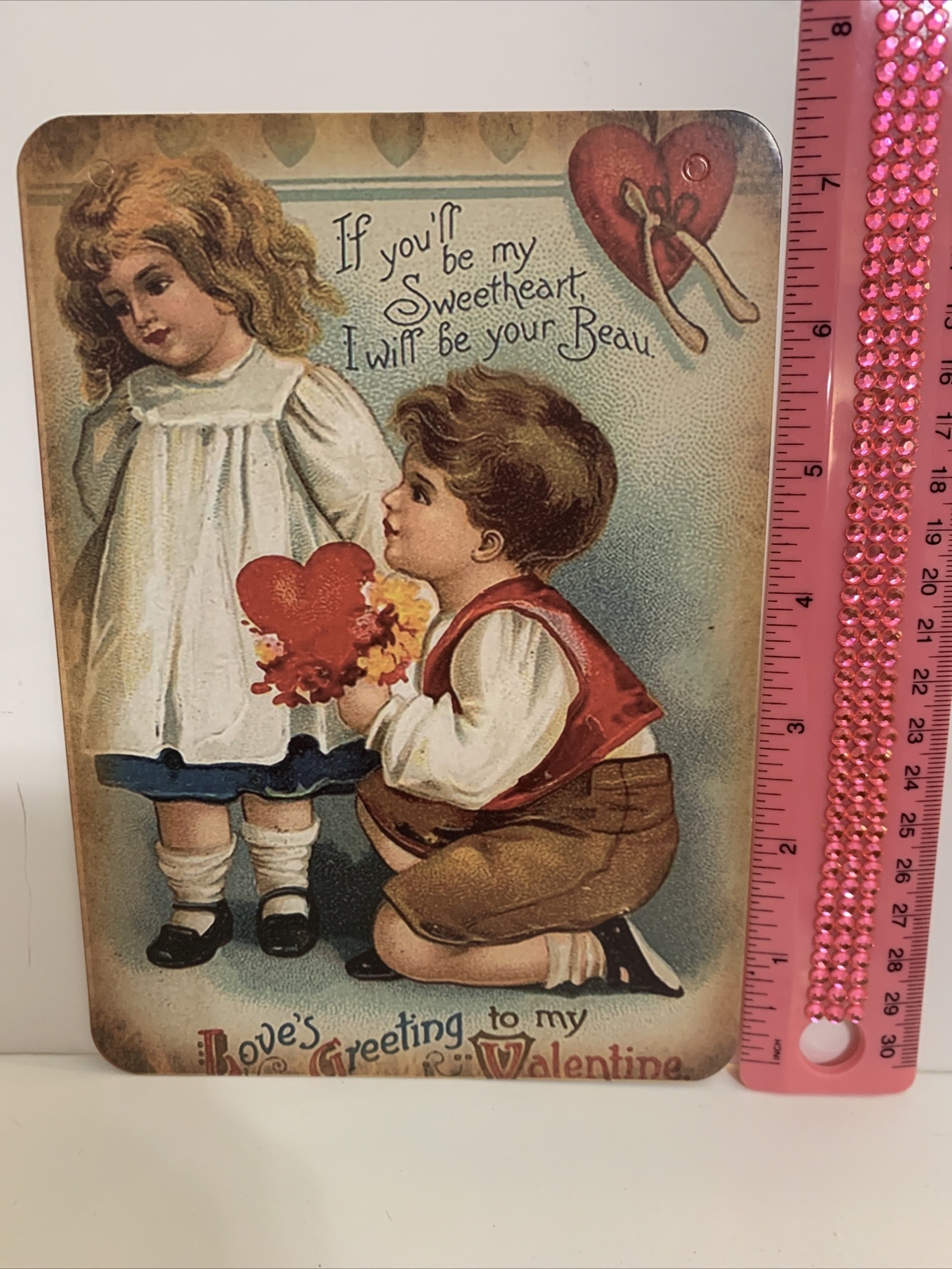 Valentine’s Day Decor VINTAGE STYLE Die Cut Cardboard 5 X 7”