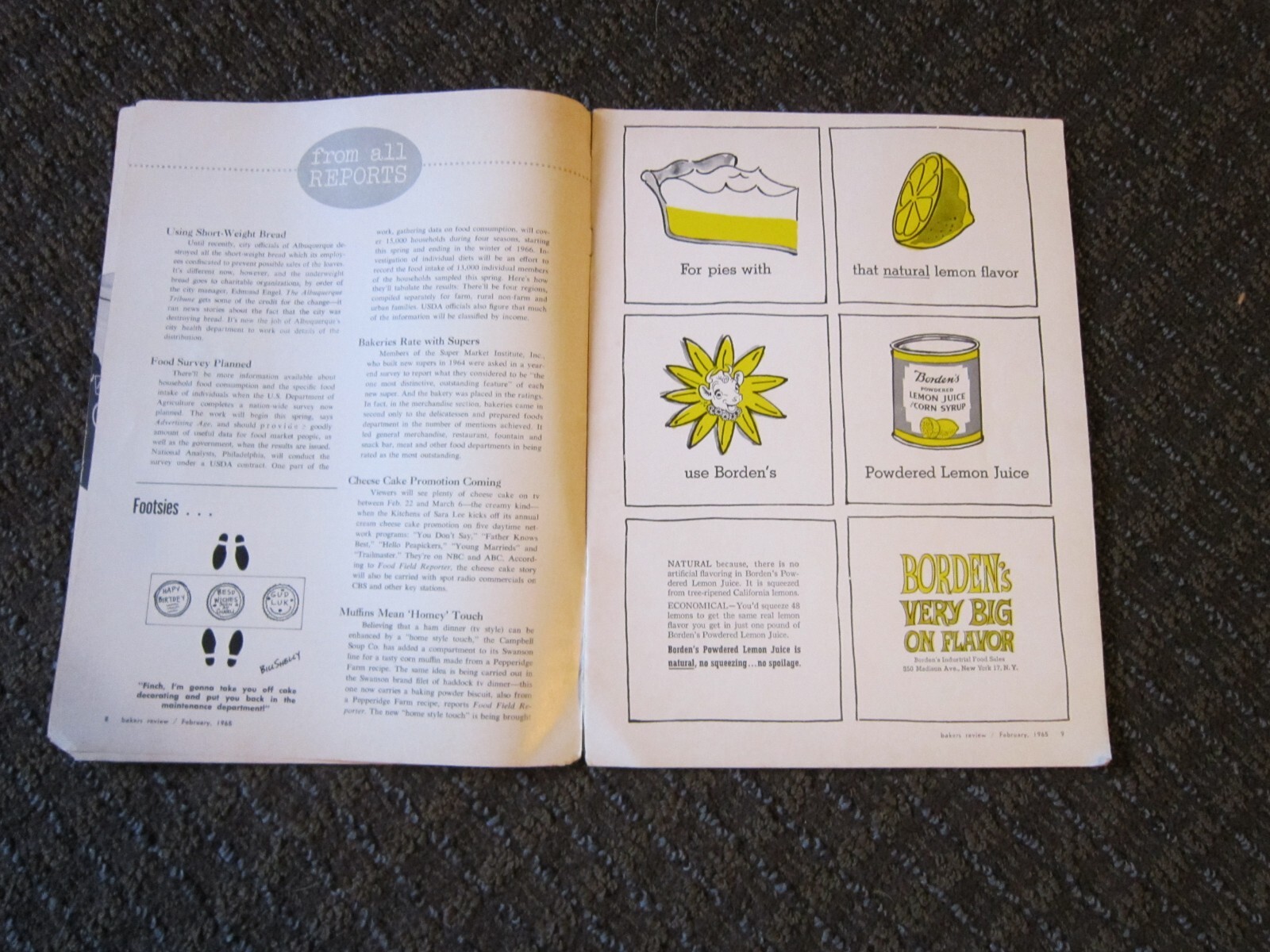 Vtg 1960s Bakers Review Bakery Mngmt Ads Info Names Bordens Elsie Fleischmanns