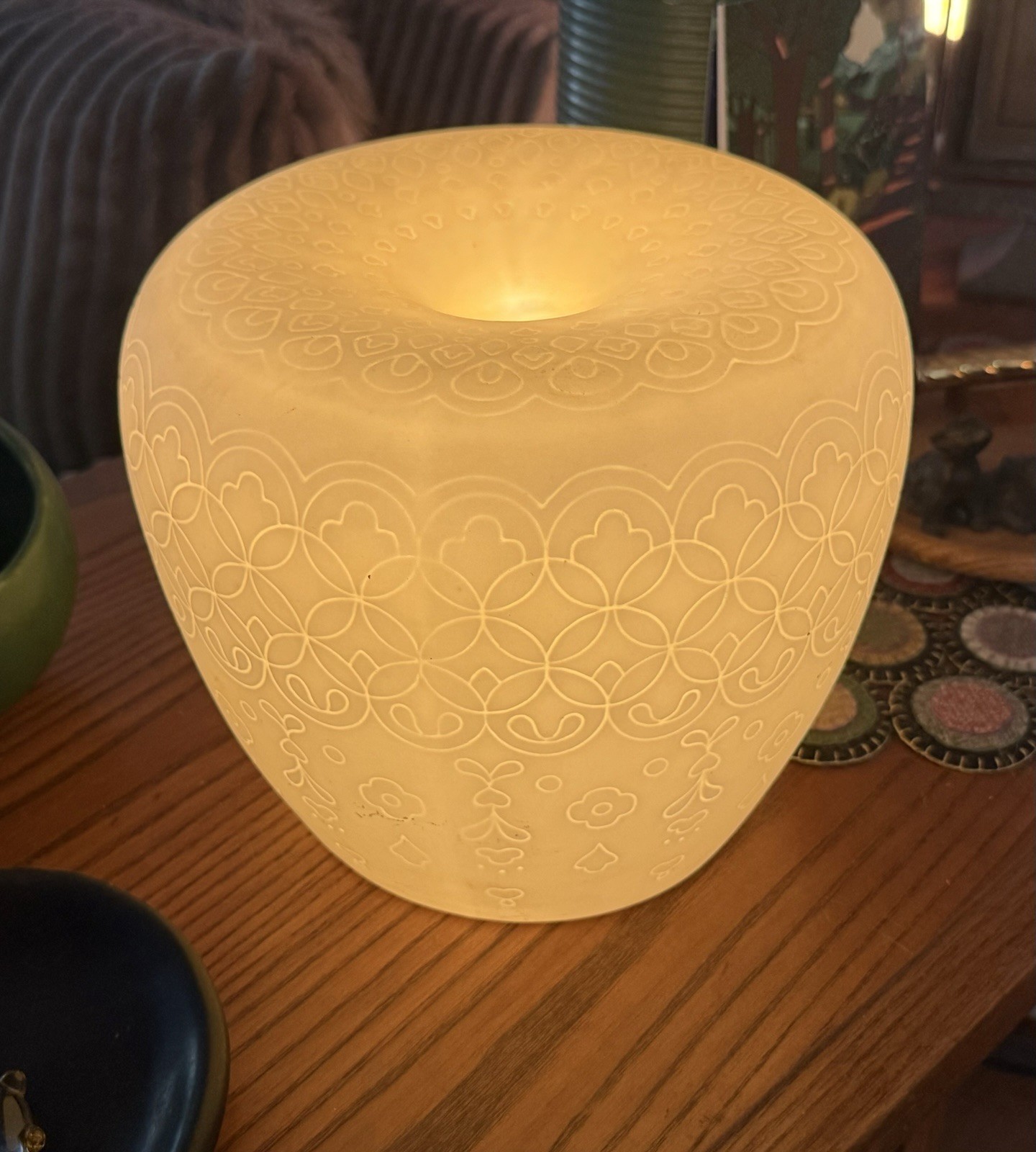 Vintage IKEA Liter Johannes Engell Feldspar Porcelain Glow Lamp 