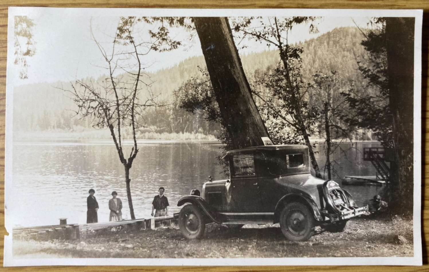 1927 RPPC - CHEVROLET COUPE - JUNCTION CITY MOTOR CO. real photo postcard OREGON