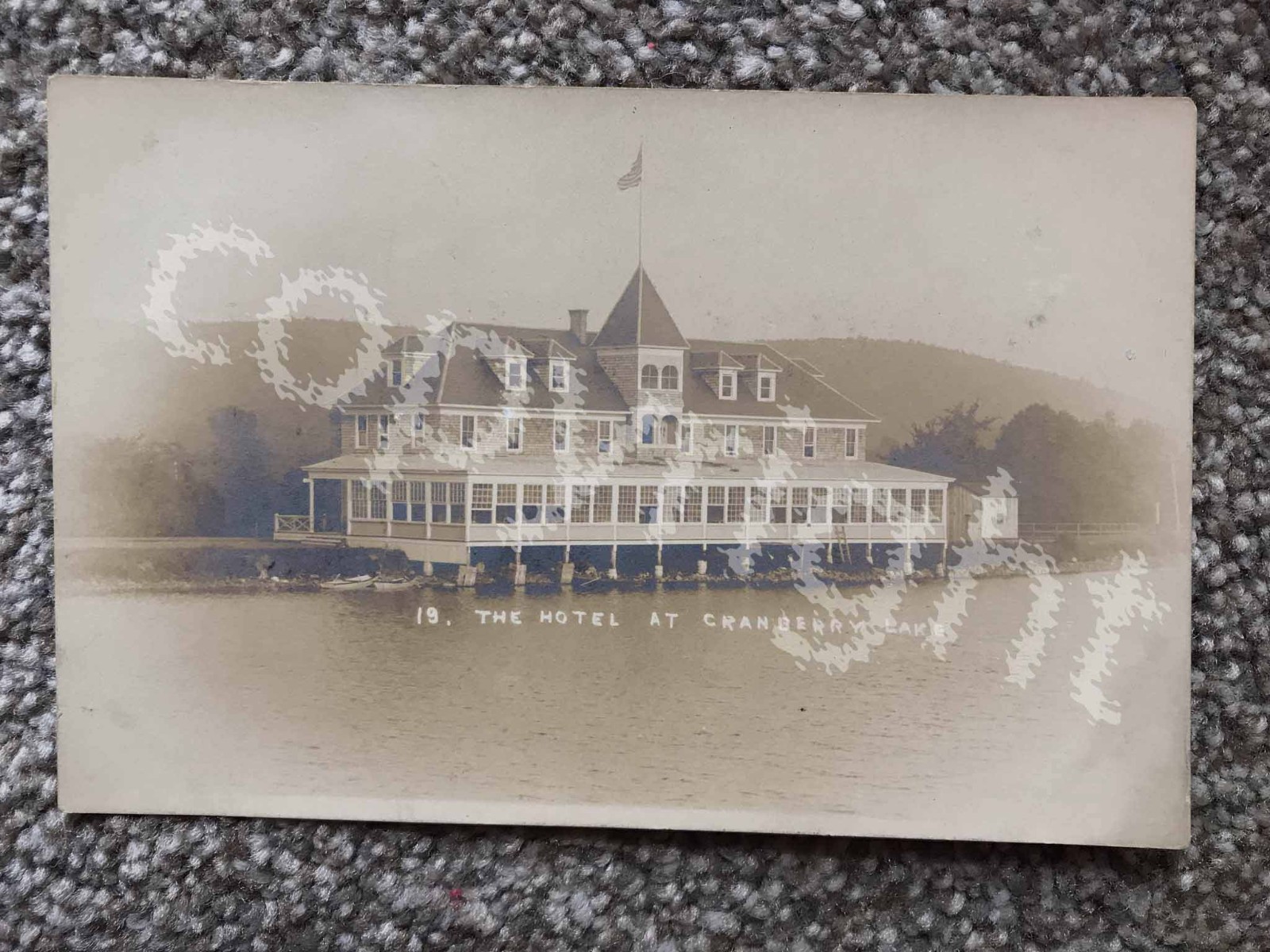 RPPC-CRANBERRY LAKE NJ-HOTEL-NEW JERSEY REAL PHOTO-SUSSEX COUNTY