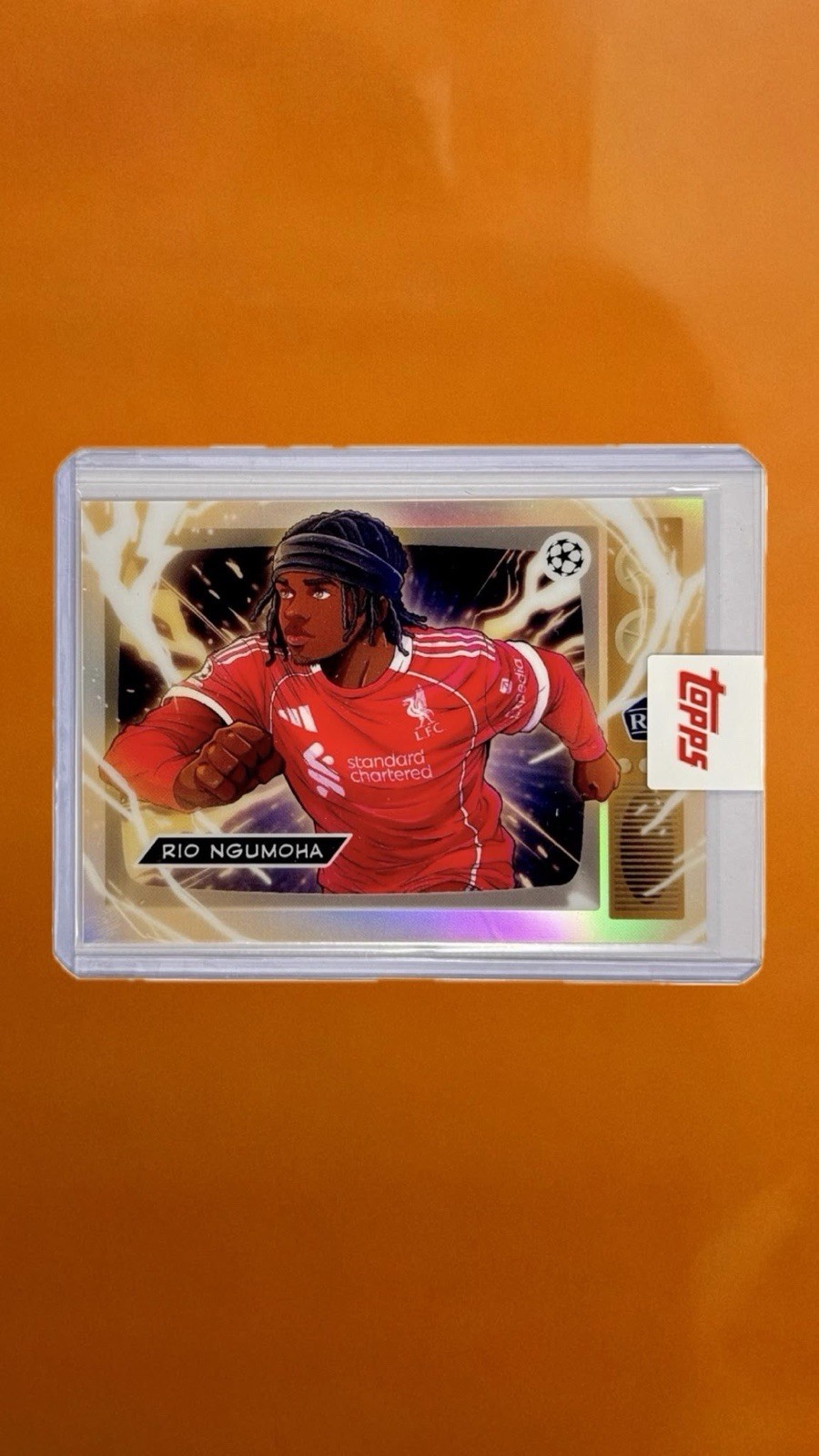 Topps Chrome UEFA Club 25/26 Rio Ngumoha Chrome Anime Card CA-6 Liverpool