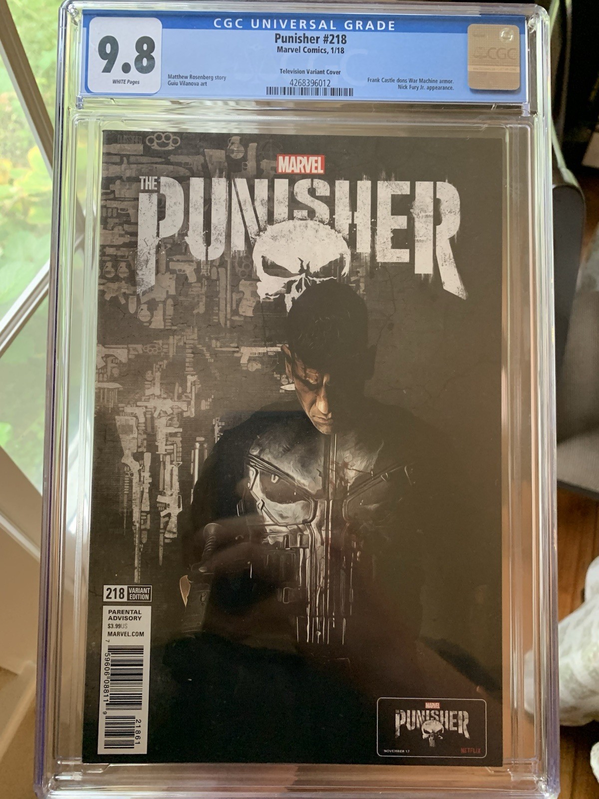Punisher #218 CGC 9.8 Television Variant Cover Photo Bernthal 1st War Machine