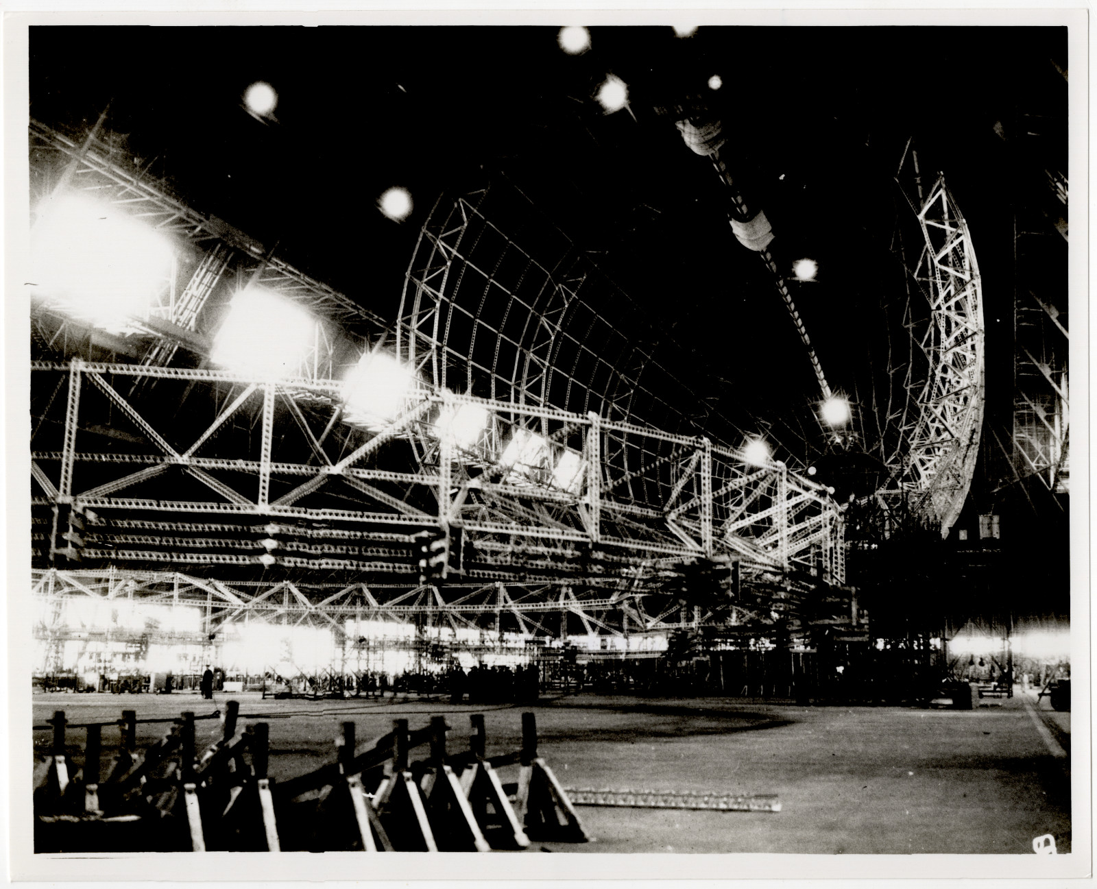 USS Macon ZRS-5 Navy Airship Under Construction Akron Airdock 1933 Photo 8x10