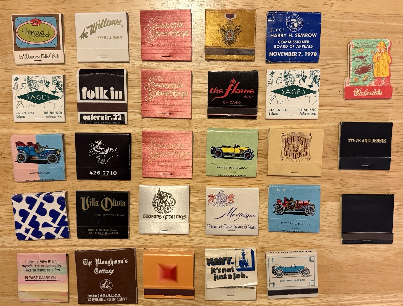 28 Vintage Matches Matchbook Random Business Advertisement & More Lot Large