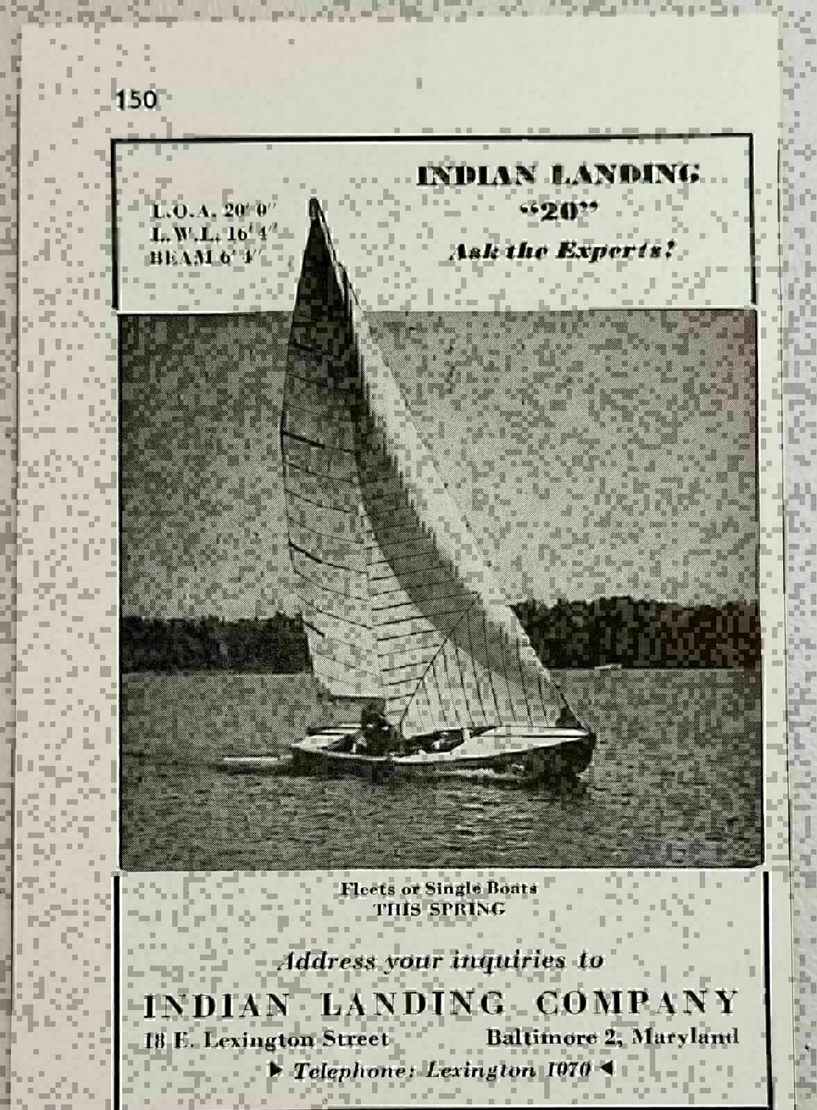 1947 Print Ad Indian Landing Co. 
