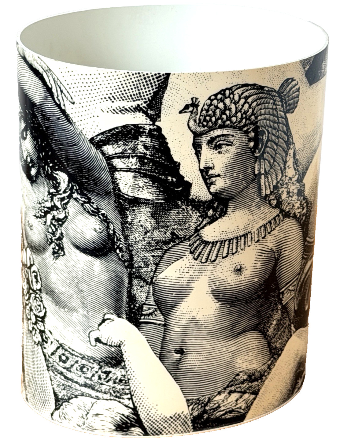 Fornasetti Italy Nude Woman Plastic Paper Bin Trash Can Wastebasket Vtg Mcm Rare