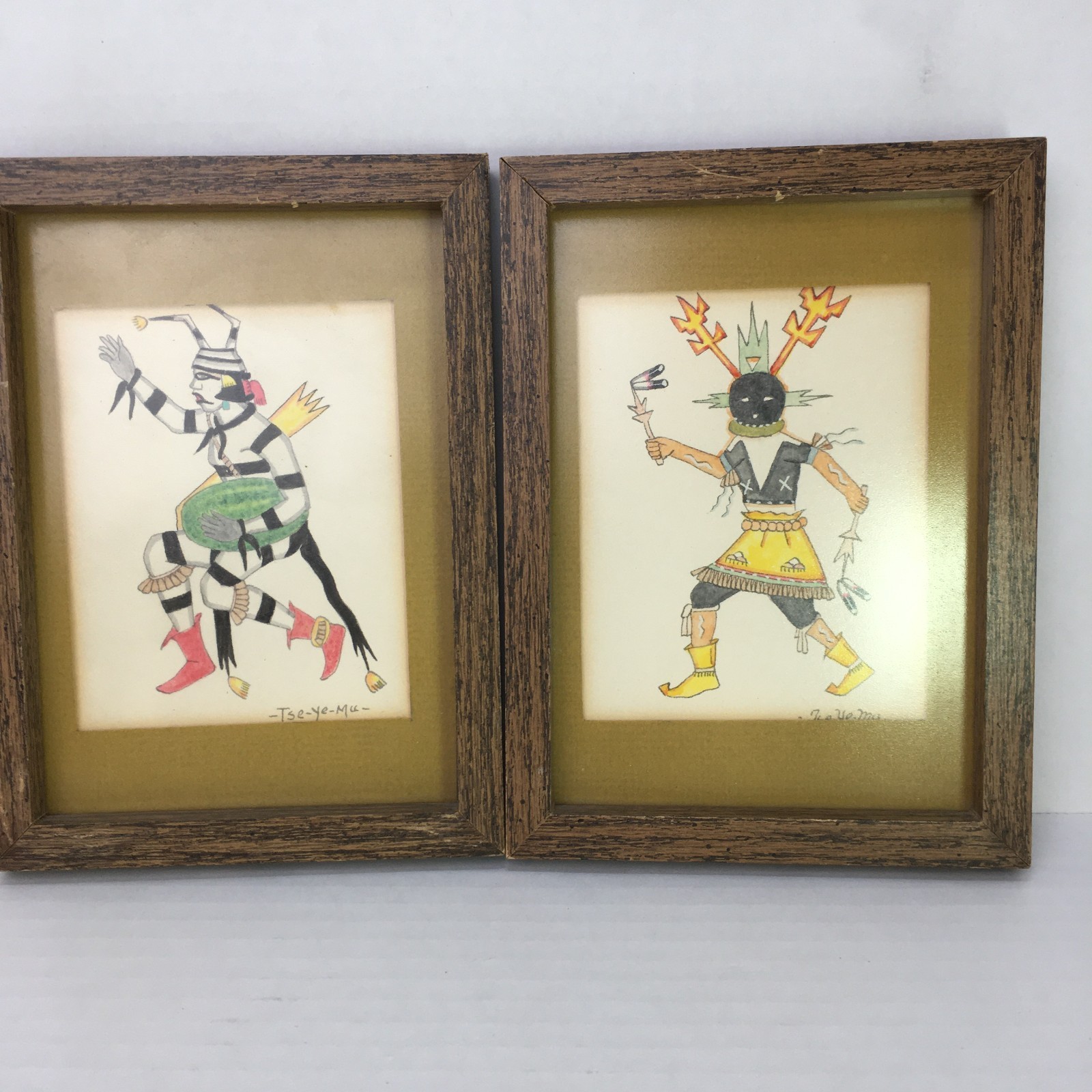 2 Original Painting by Native American Artist Romando Vigil, Tse-Ye-Mu