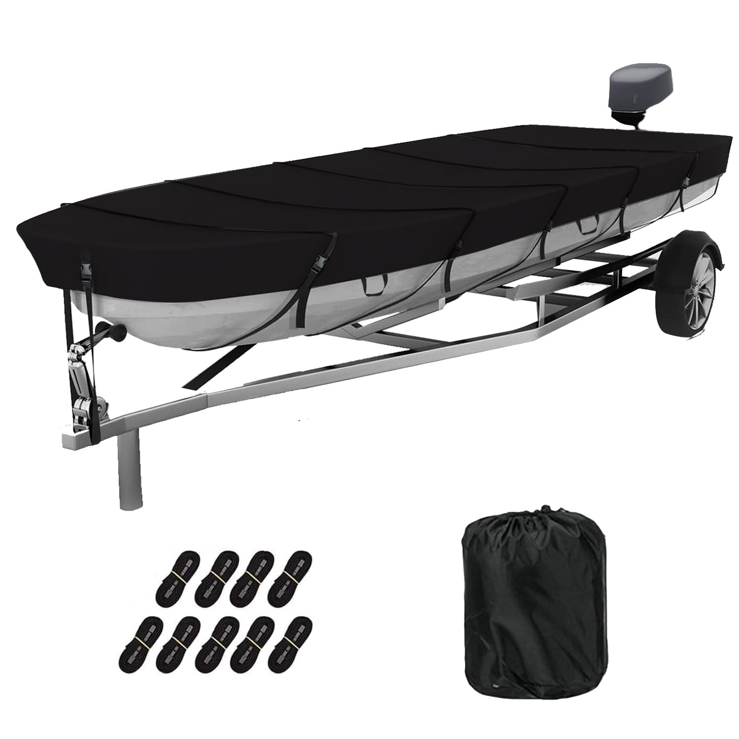 GrondNictory Jon Boat Cover 10-12 ft feet, 420D Heavy Duty Trailerable Waterproo GrondNictory Jon Boat Cover 10-12 ft feet, 420D Heavy Duty Trailerable Waterproo