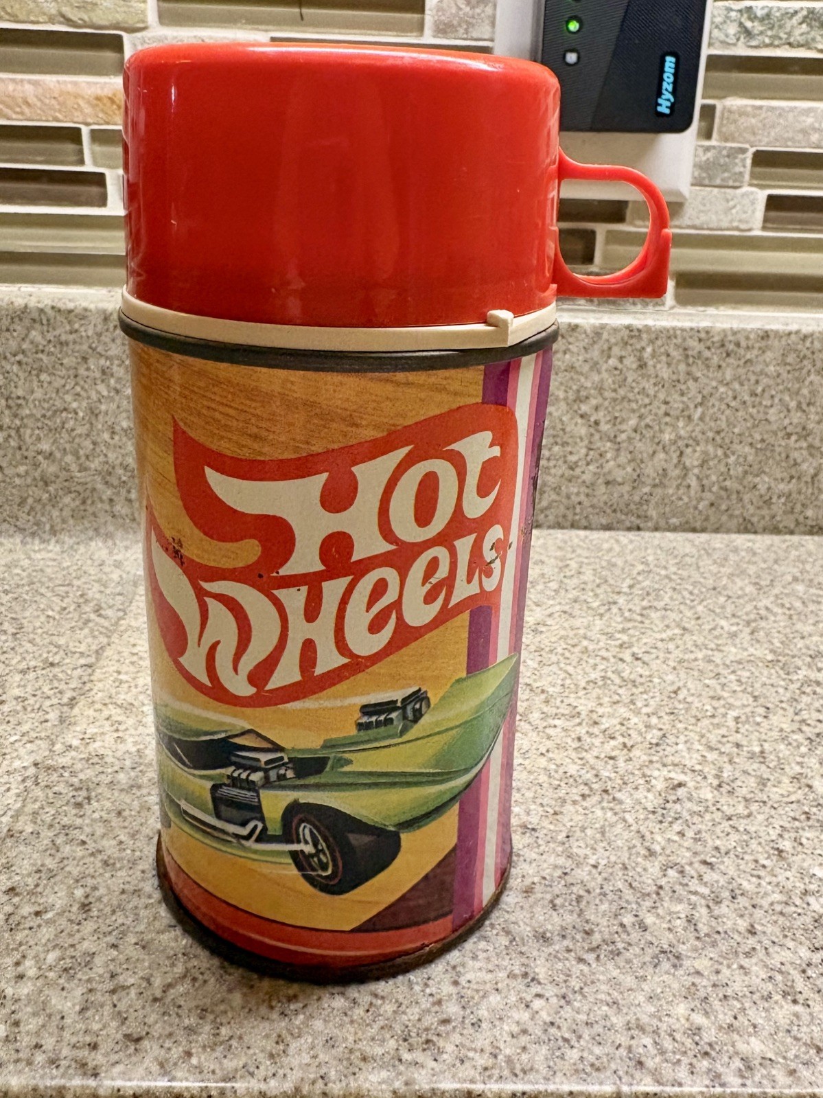 Vintage Hot Wheels Redline Metal Thermos ( For Lunchbox) 1969 60’s