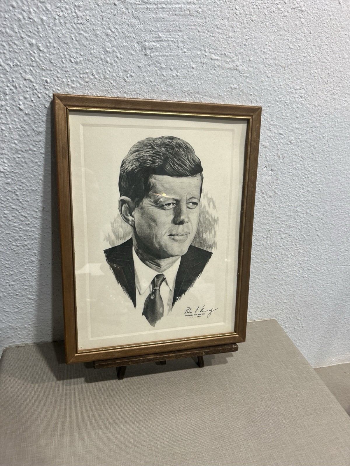 John F. Kennedy JFK Framed Portrait Print 10x13  
