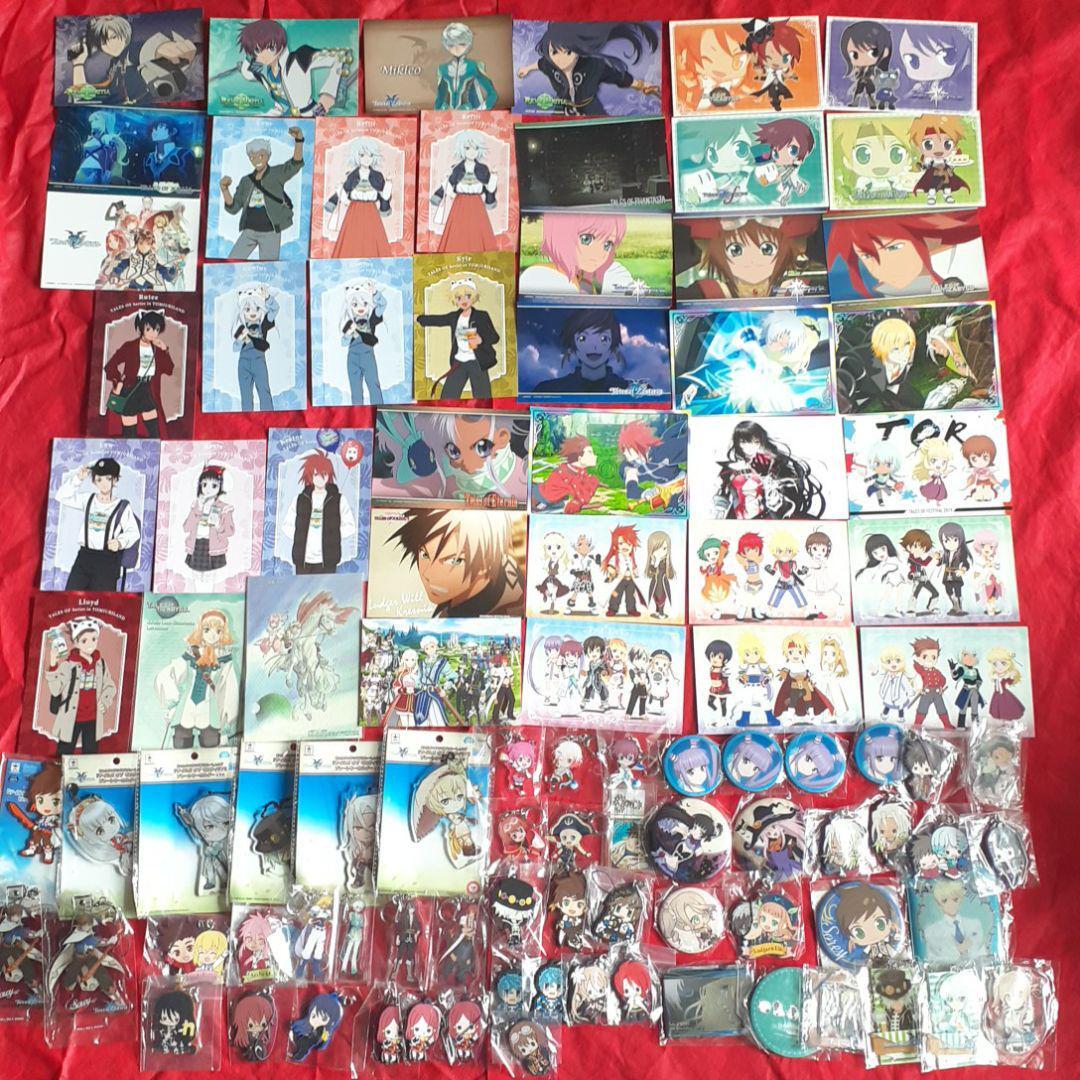 Tales of series Goods Lot of set Acrylic keychain stand strap Can Badge Postcard Tales of series Goods Lot of set Acrylic keychain stand strap Can Badge Postcard