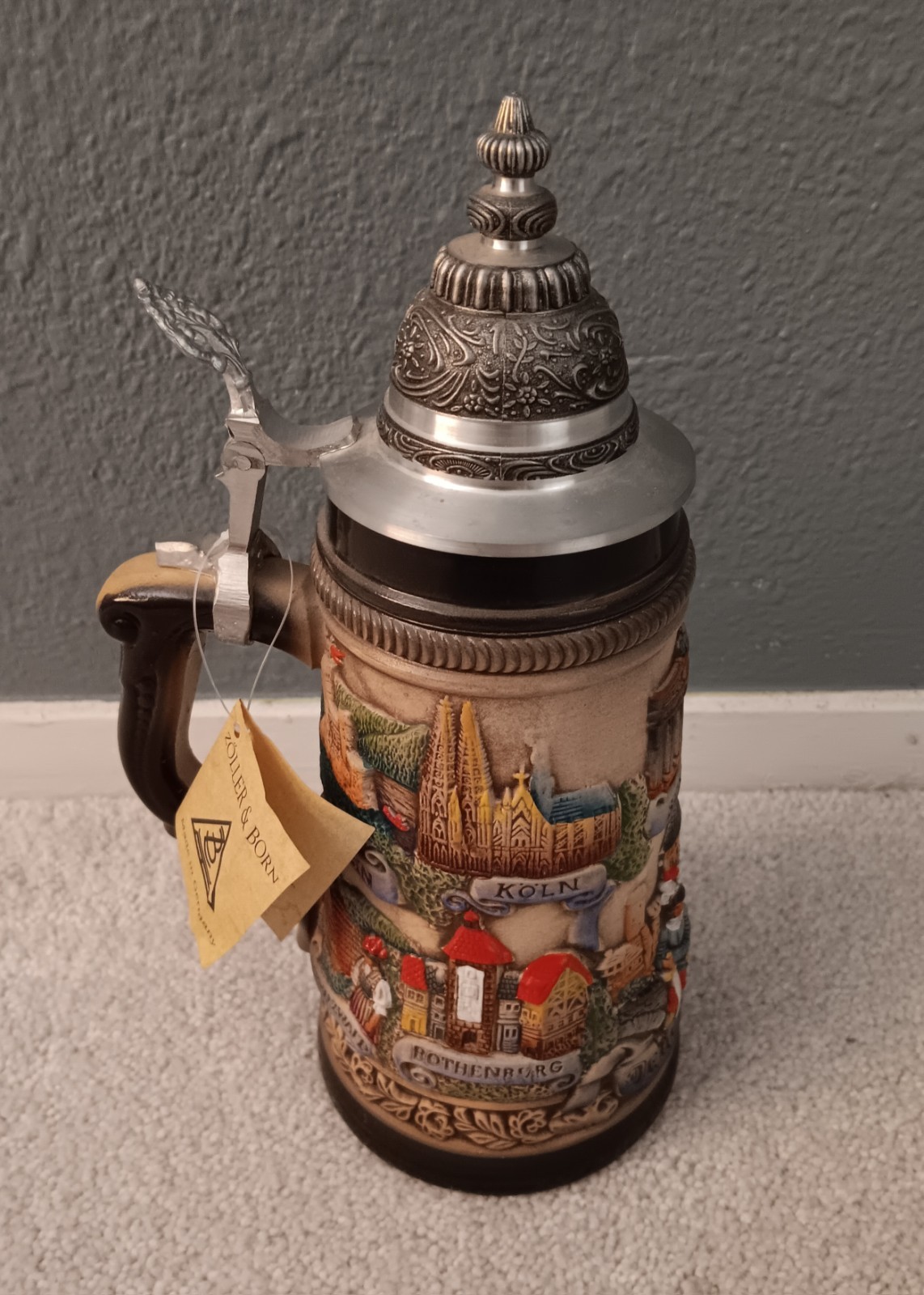 Zoller & Born German Beer Stein Limited Edition Deutschland 10 1/2