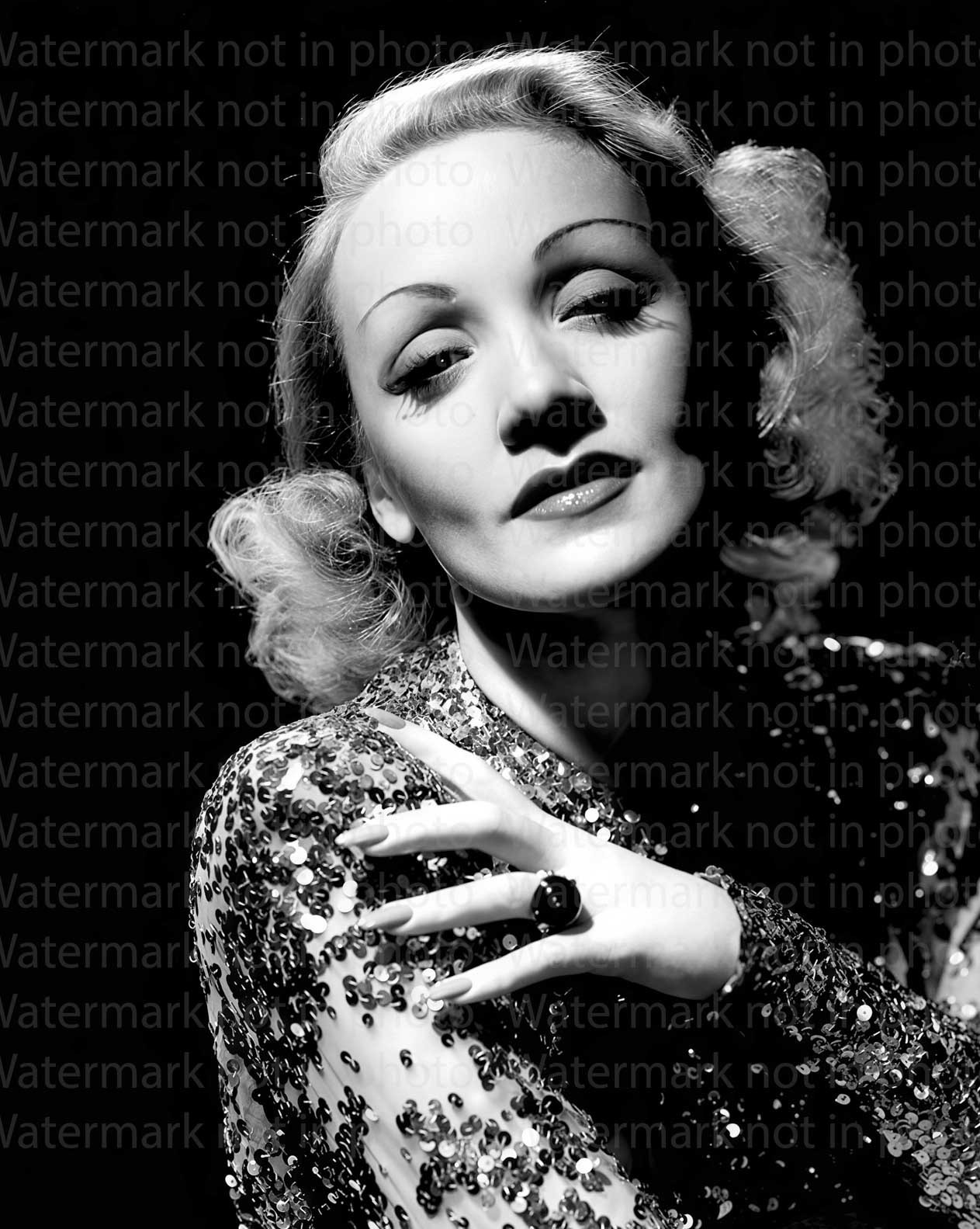 Marlene Dietrich 8x10 Photo 003 RESTORED